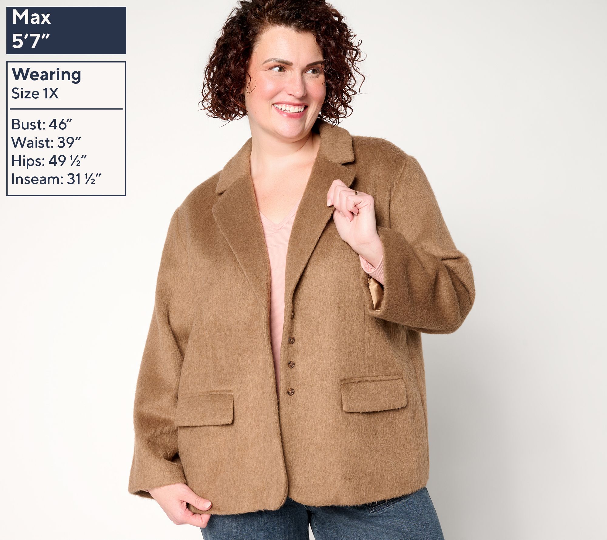 Me by Jennie Garth Downtown Faux Mohair Jacket