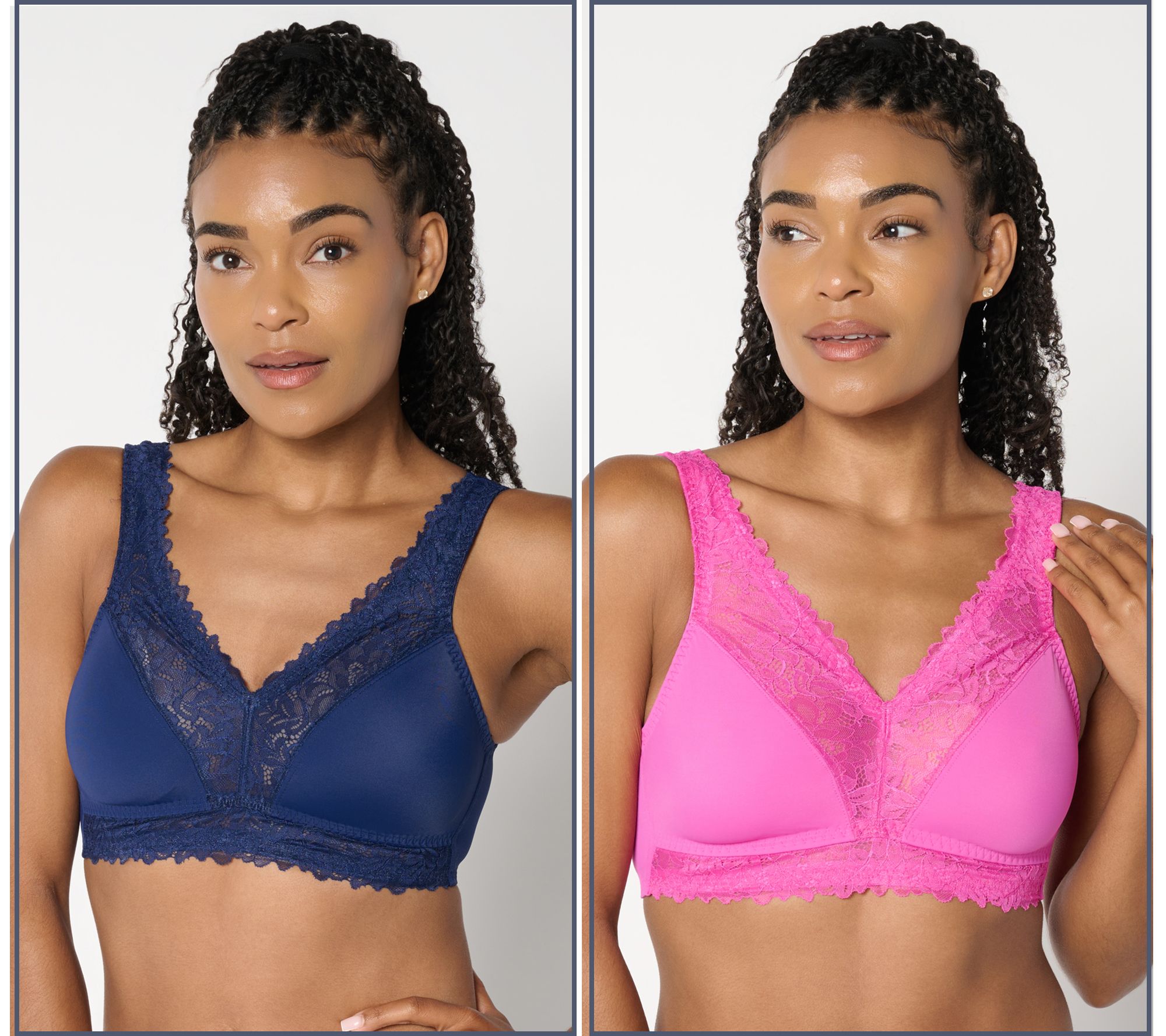 Breezies Set of 2 Lace Soft Support Wirefree Bra