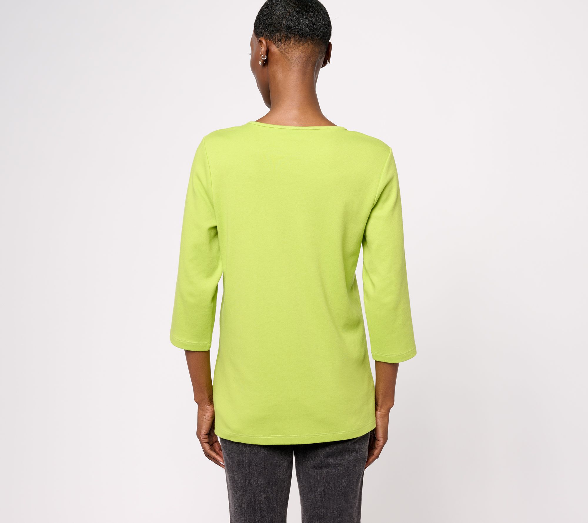 Quacker Factory Halloween Party 3/4 Sleeve Top