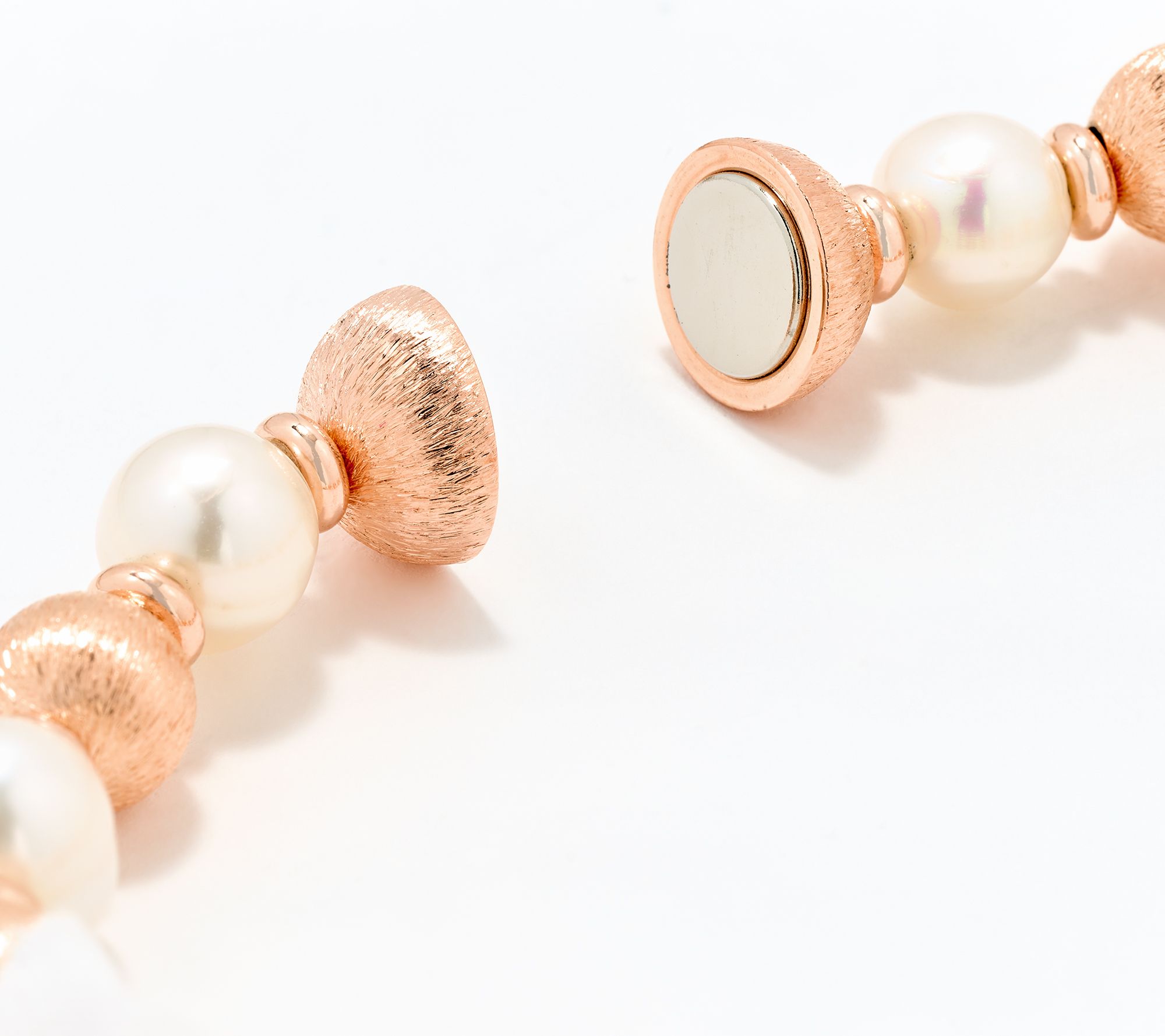 Honora Cultured Pearl Magnetic Satin Bead Bracelet, Bronze