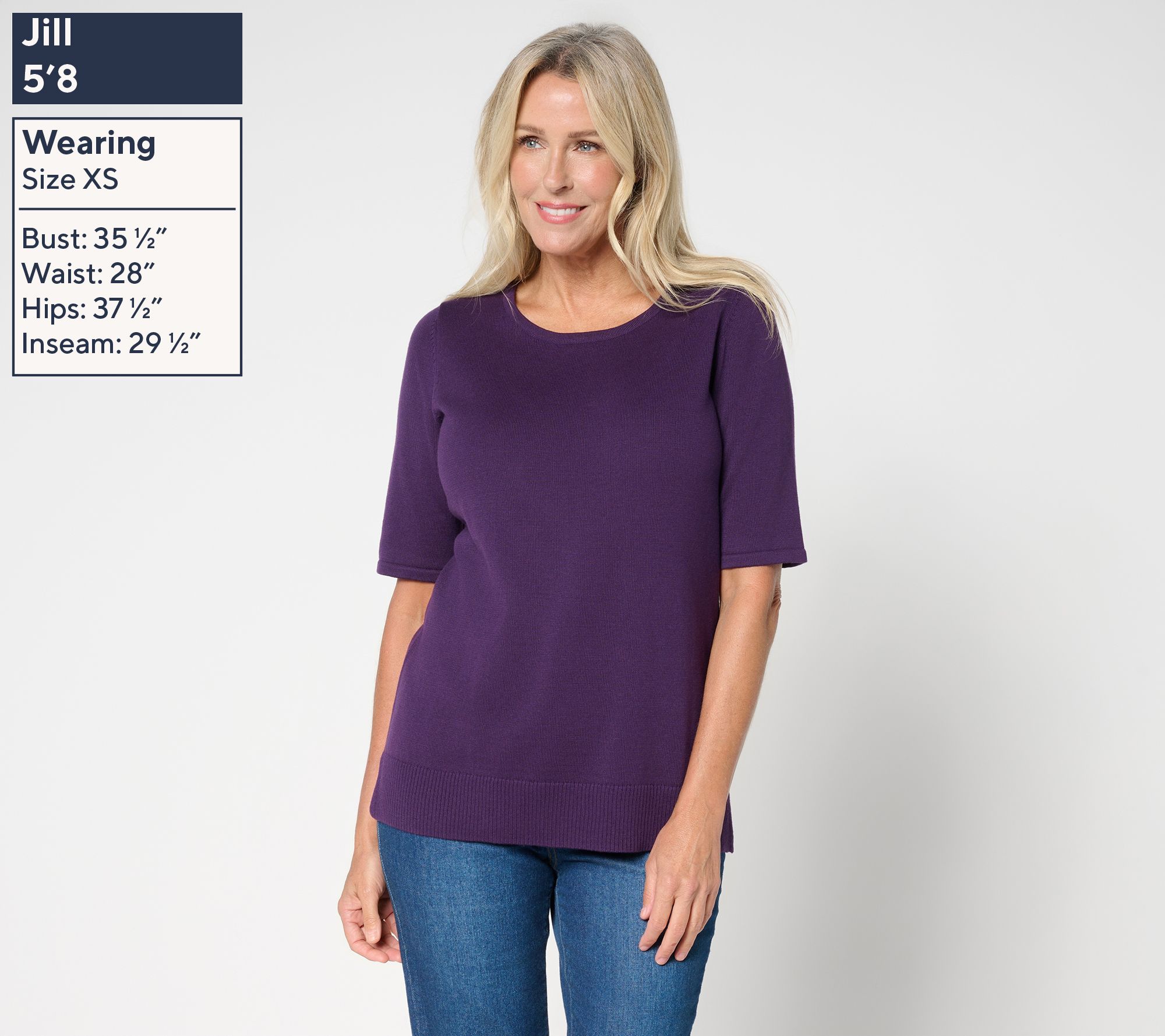 Brandis Dress Out Loud Elbow Sleeve Sweater Shell