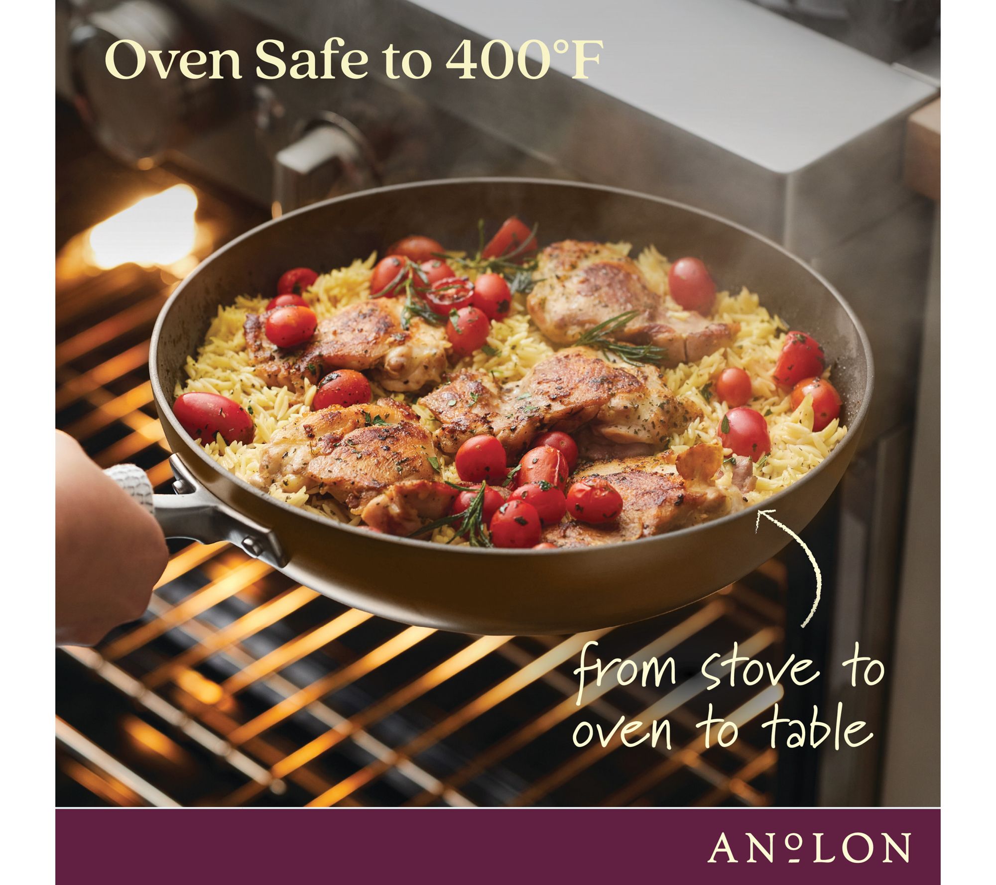 Anolon Advanced Home Hard-Anodized Nonstick Stir Fry Pan, 12in
