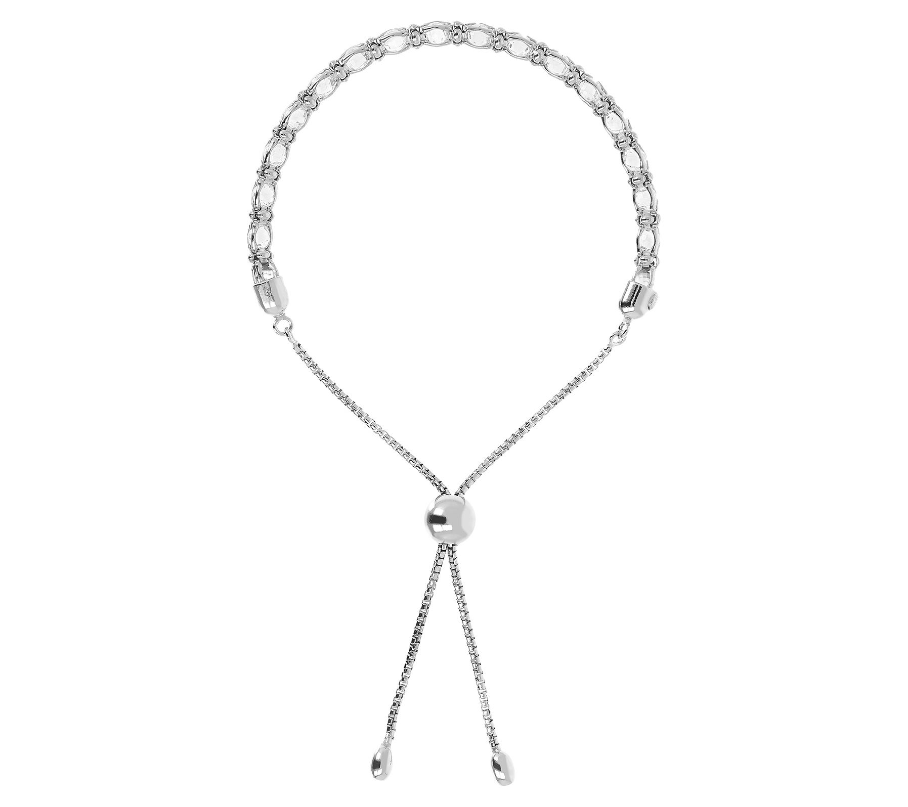 Diamonique 1.50 cttw Adjustable Tennis Bracelet, Sterling