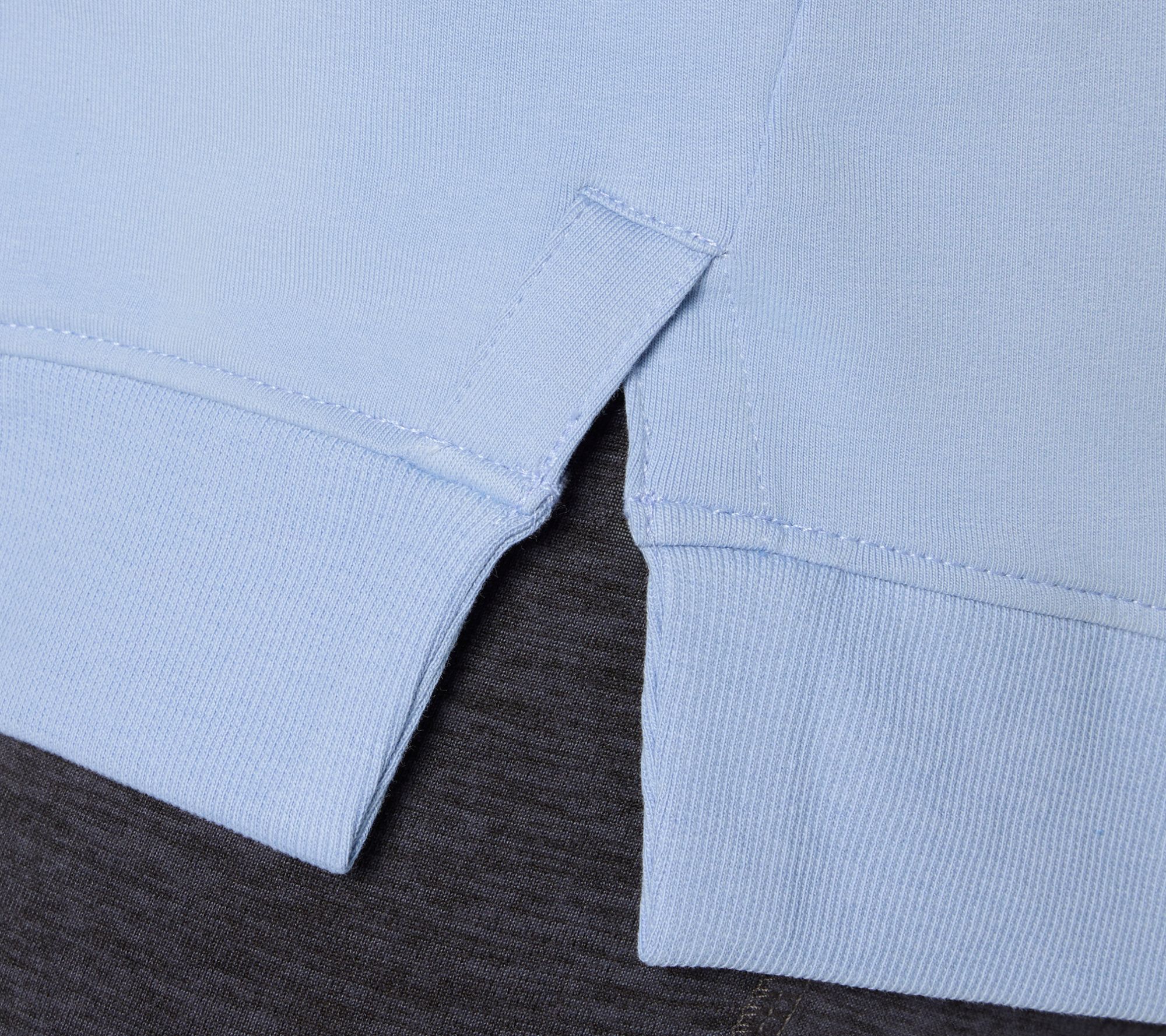 Denim & Co. Active French Terry Top with Slit Detail