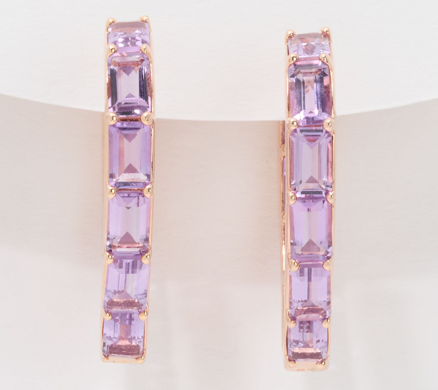 JEN by Jennifer Miller Gemstone Heart Hoop Earrings, Sterling Silver