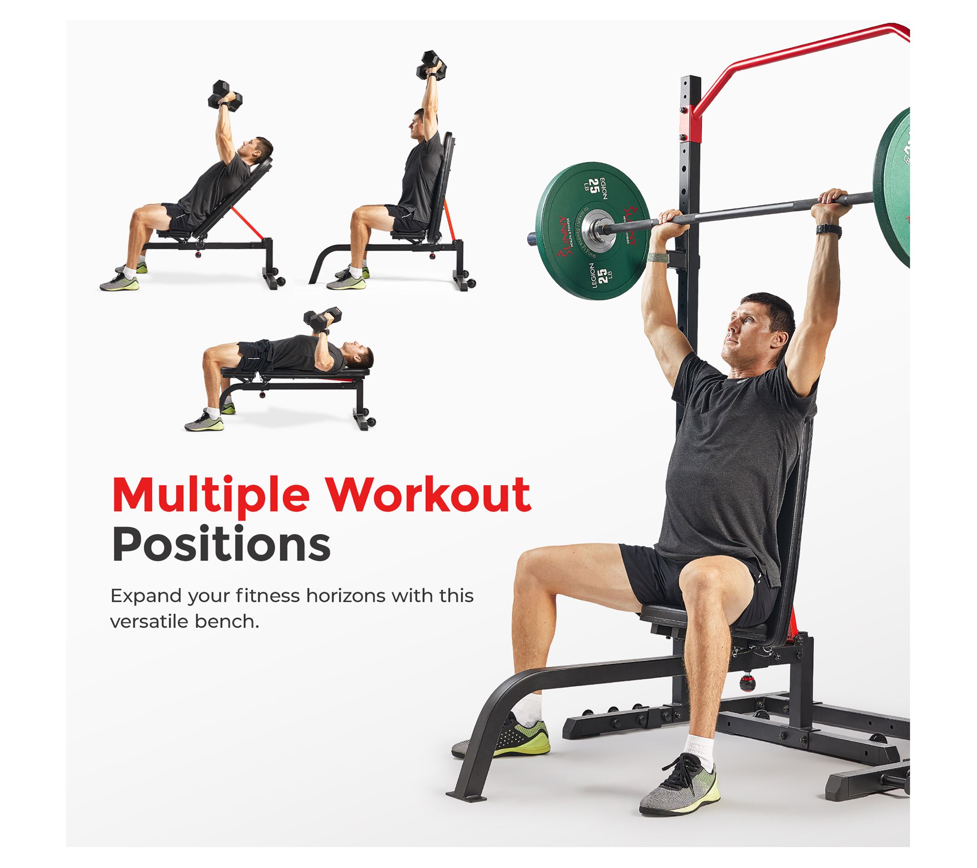 Sunny Health Fitness Multifunction Weight Bench