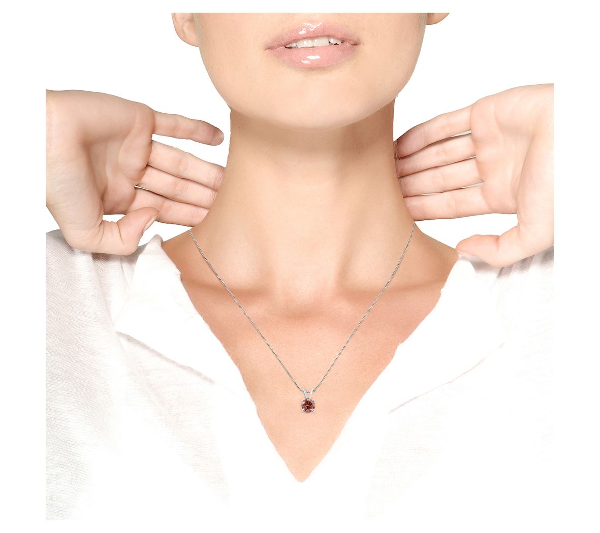 Haus of Brilliance Lab Grown Pink Diamond Necklace, 14K Gold