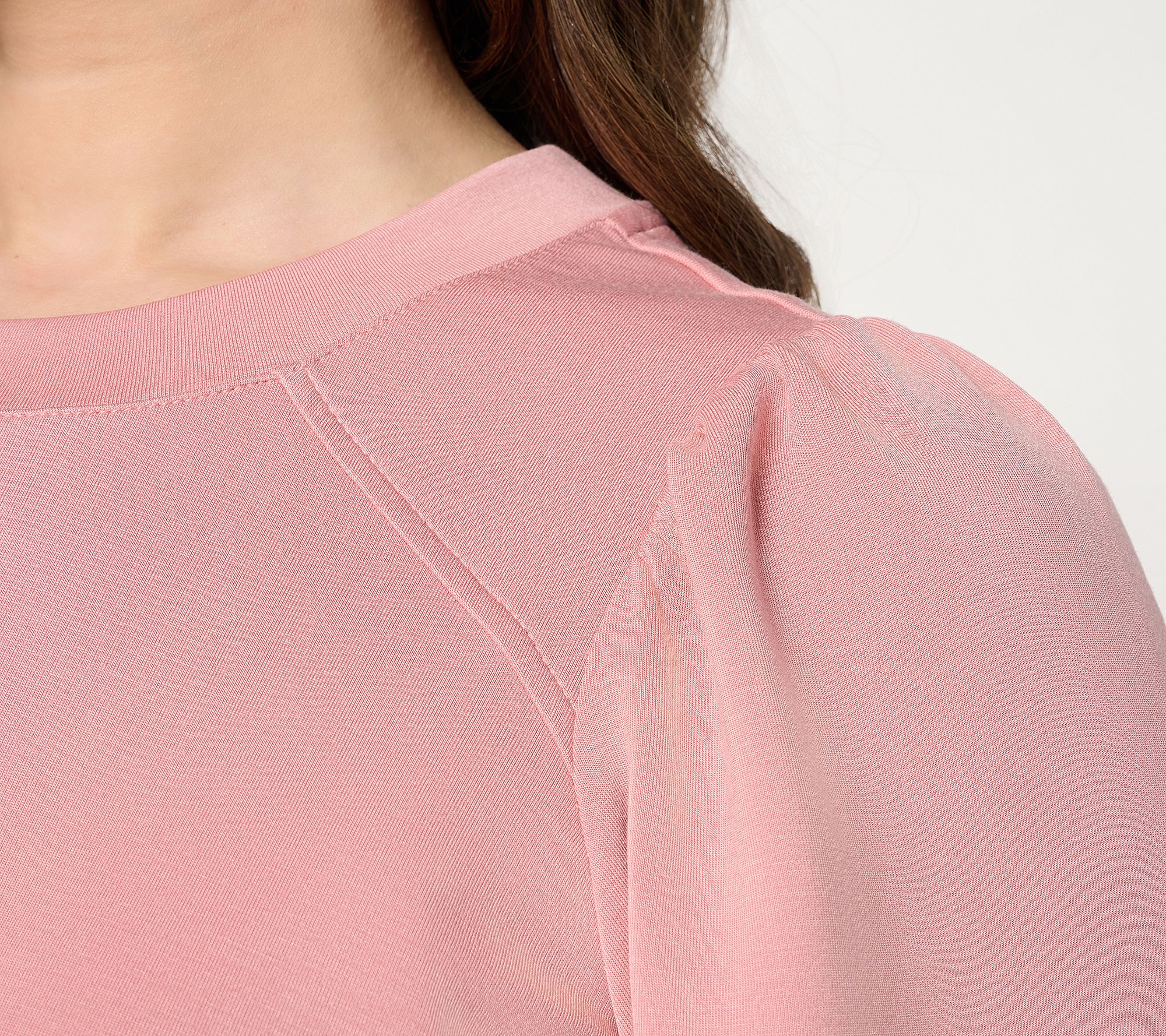 Belle by Kim Gravel Reg ScubaLuxe Mega Blouson Sleeve Top