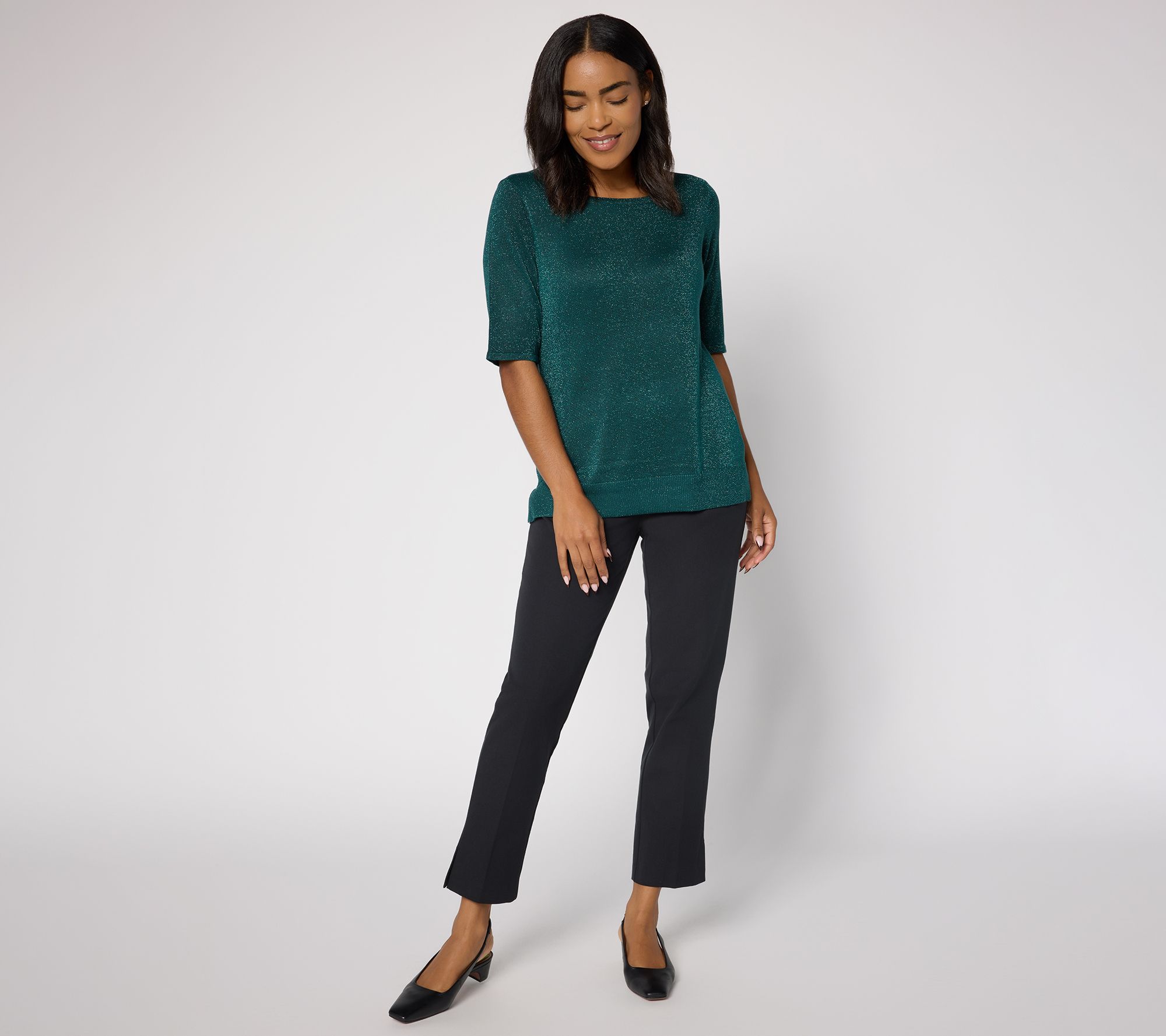 Jingle Belles by Kim Gravel Glam Lurex Layering Sweater