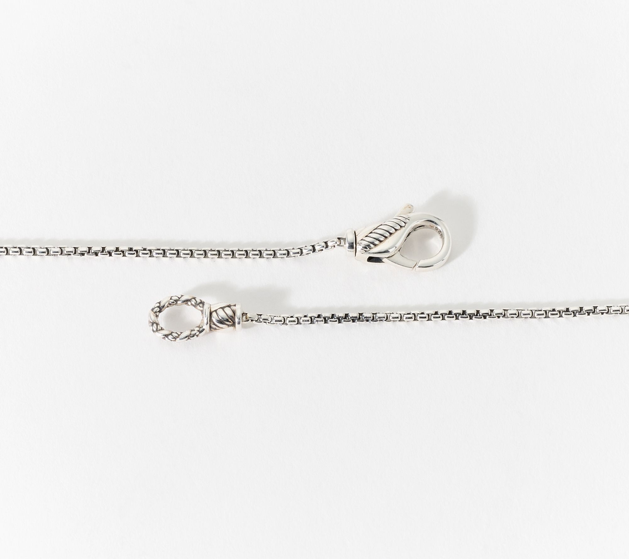 JAI Sterling Silver 1.6mm Baby Box Chain 16