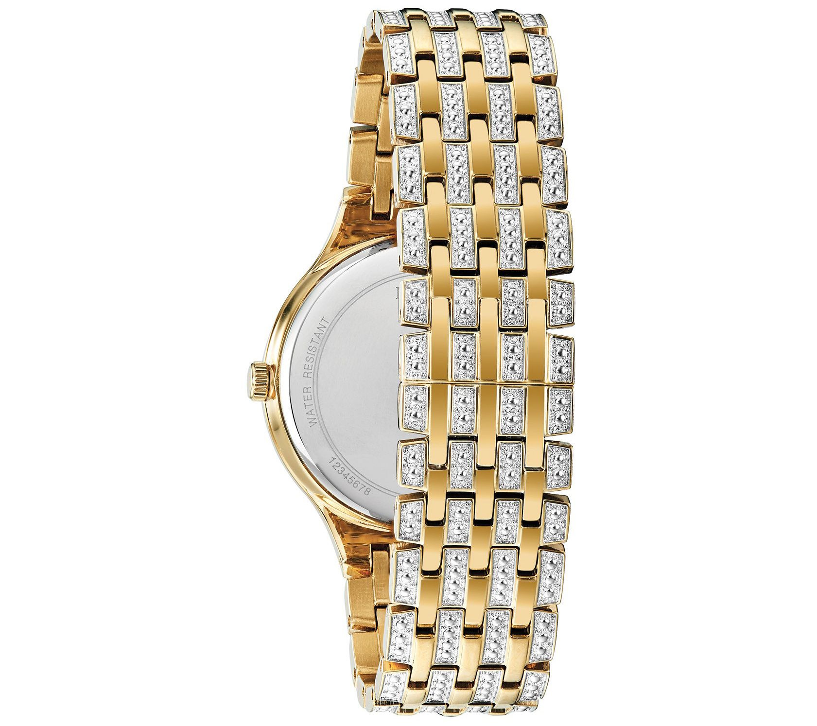 Bulova Men's Phantom Goldtone Crystal BraceletWatch
