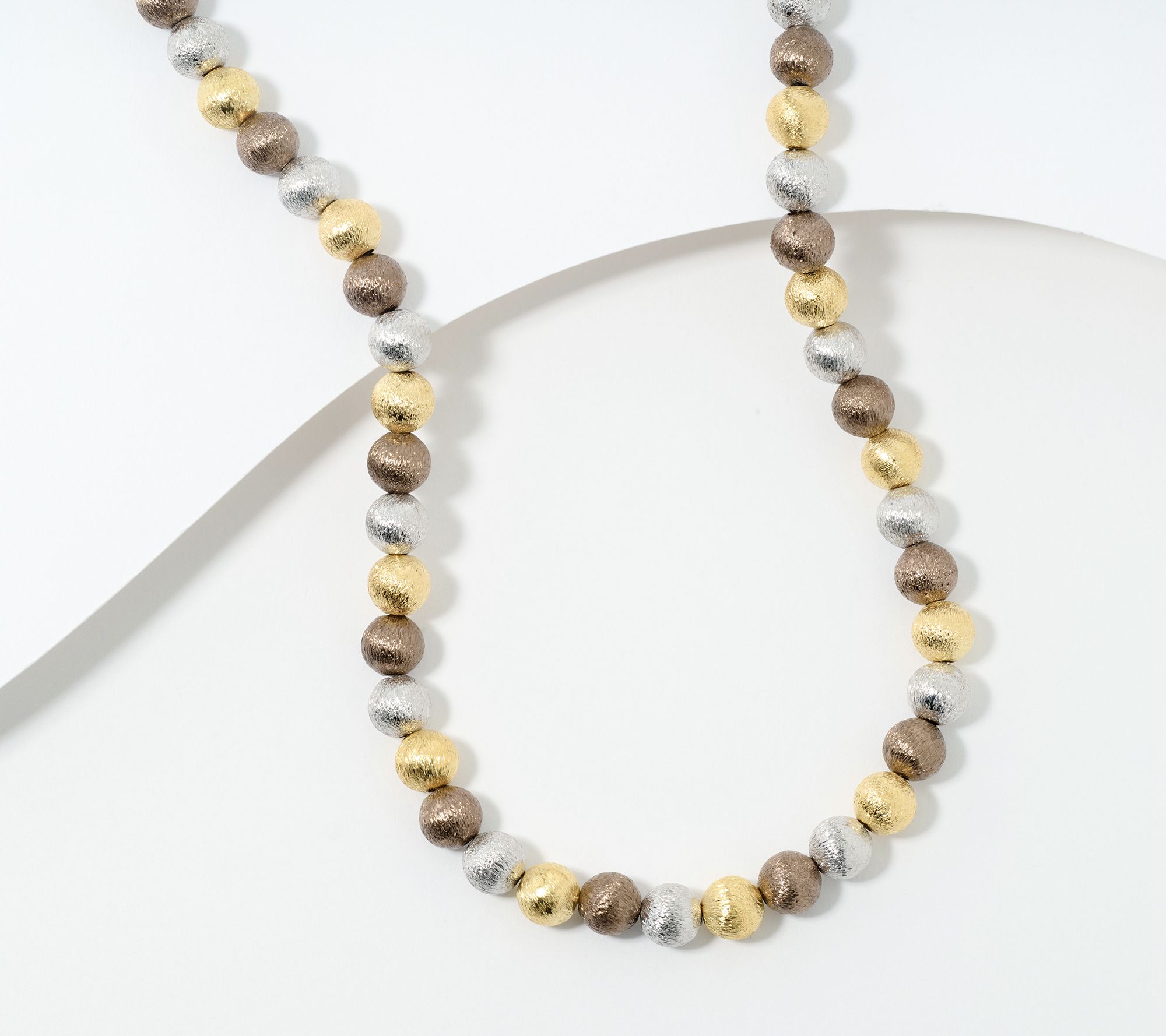 David Markstein Bronze Satin 8mm Bead Magnetic Necklace