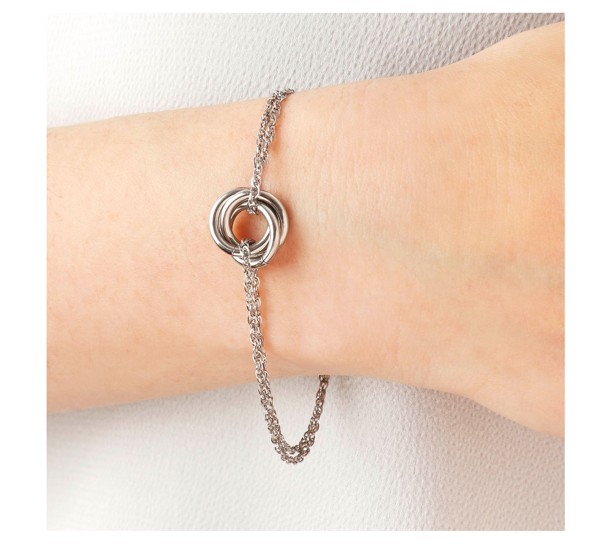 Steel by Design Polished Oval Link Multi-Strand Bracelet