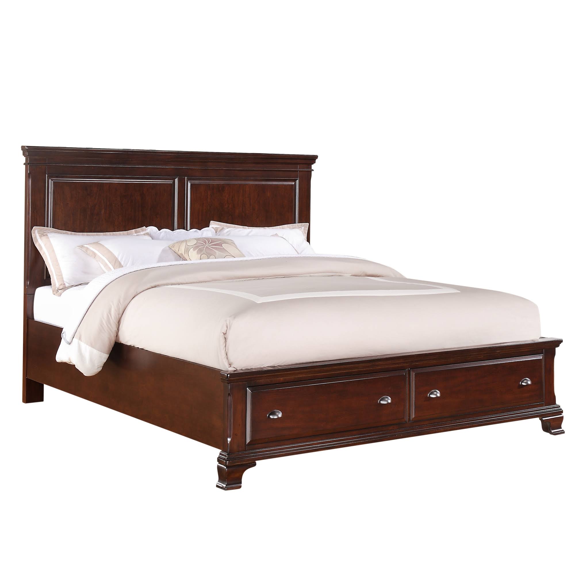 Brinley Cherry King Storage Bed