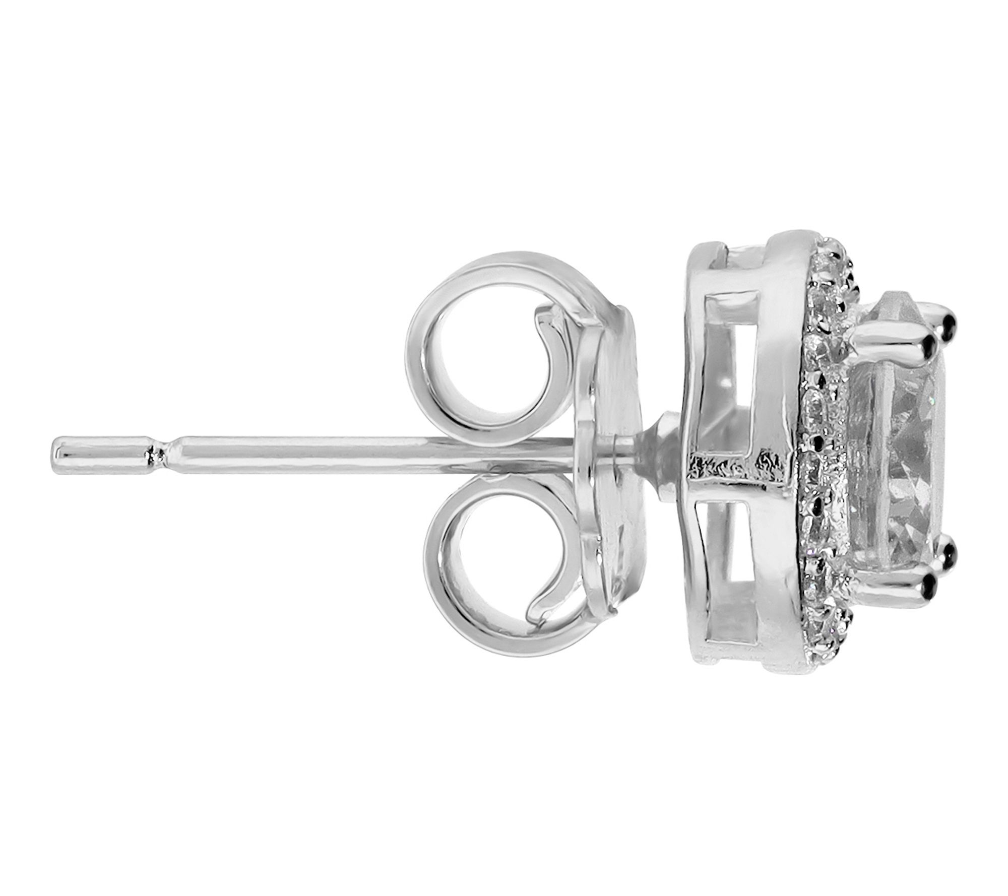 Diamonique x Bronzo Italia Round Stud Earrings