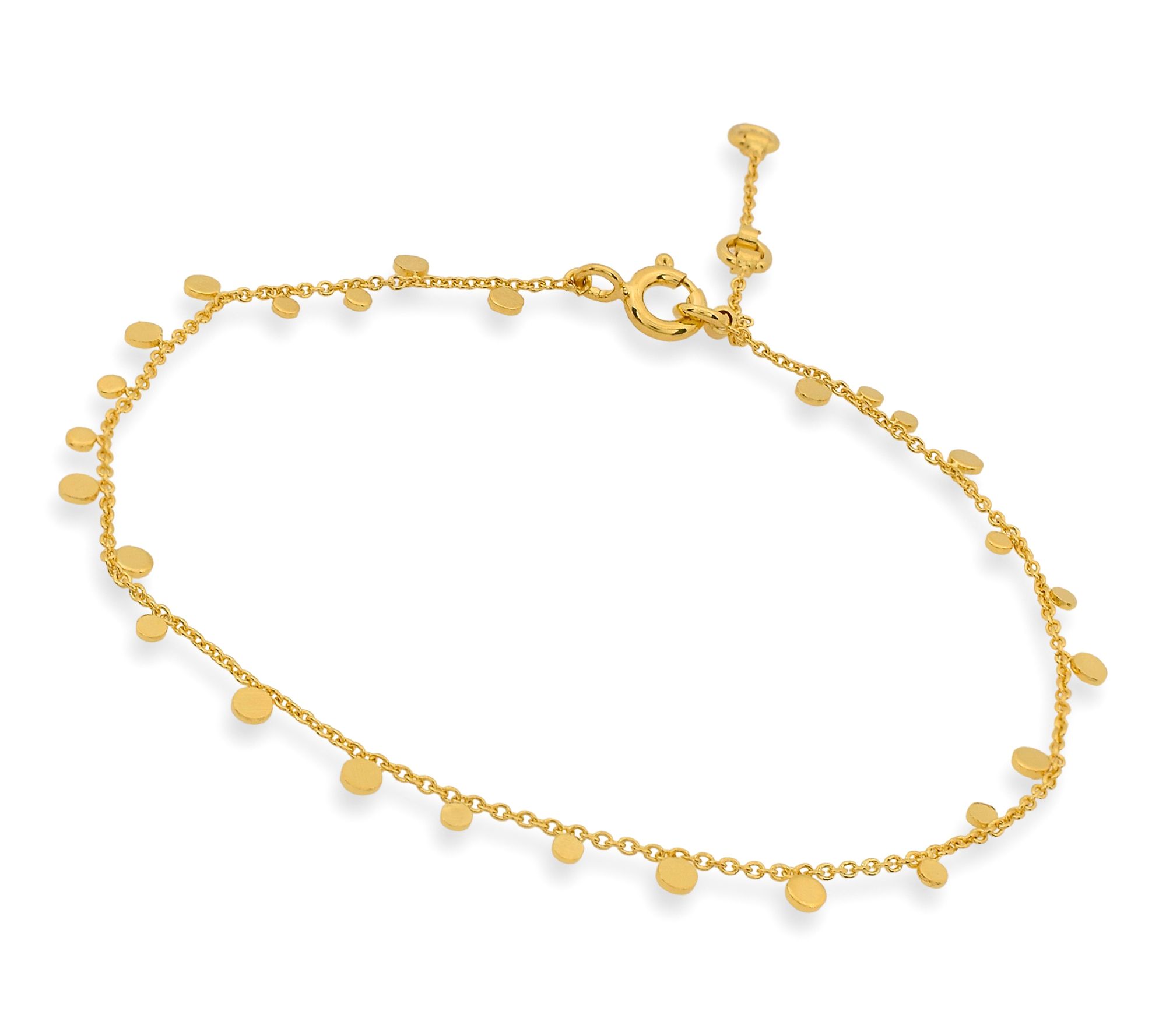 14K Gold Plated Station Bracelet