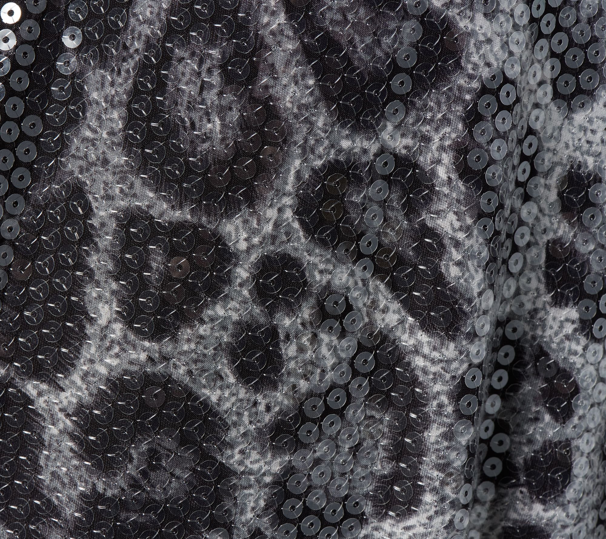 Dennis Basso Printed Sequin Fully Lined Cardigan