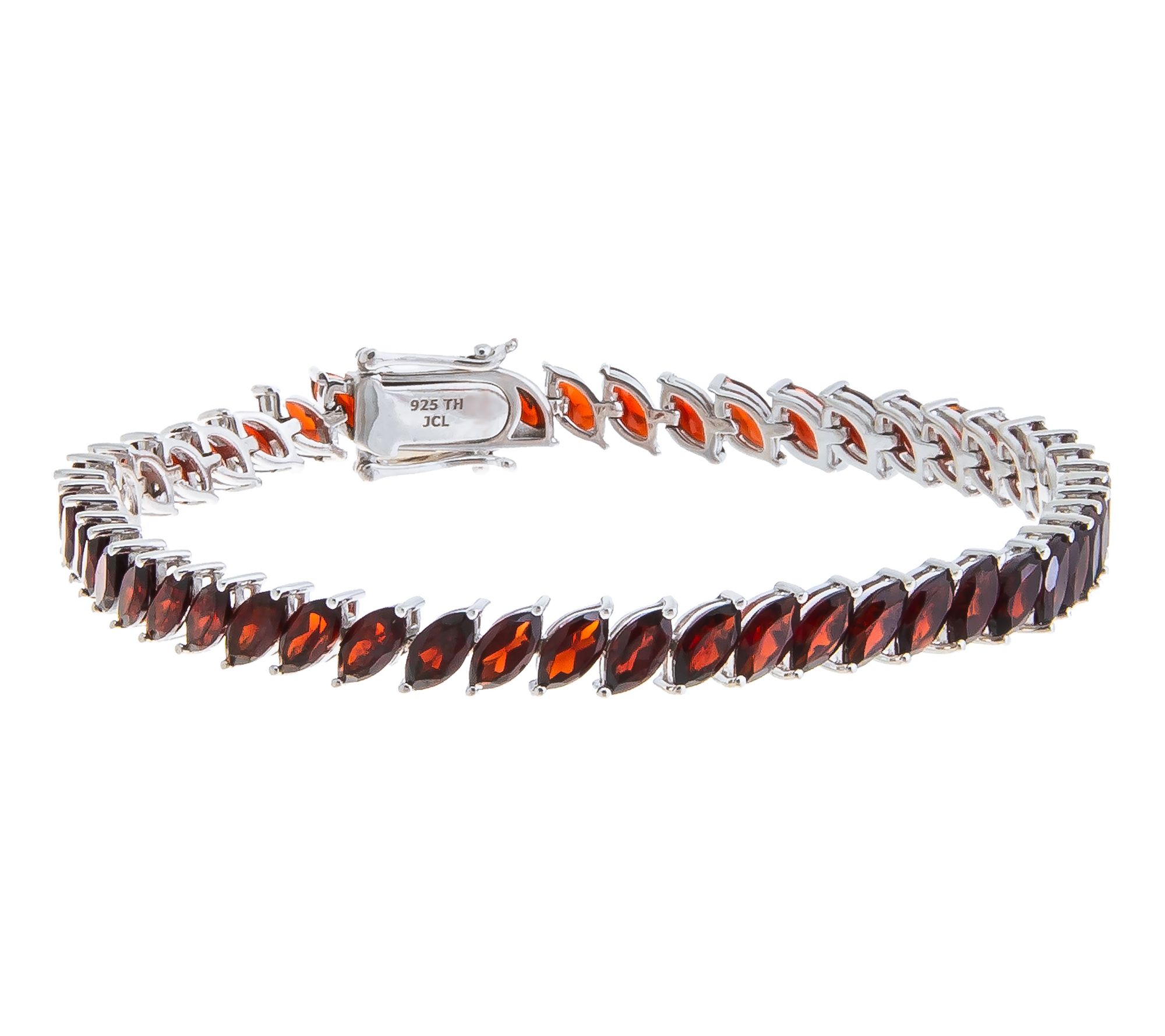 Affinity Gems Marquise Garnet Tennis Bracelet,Sterling
