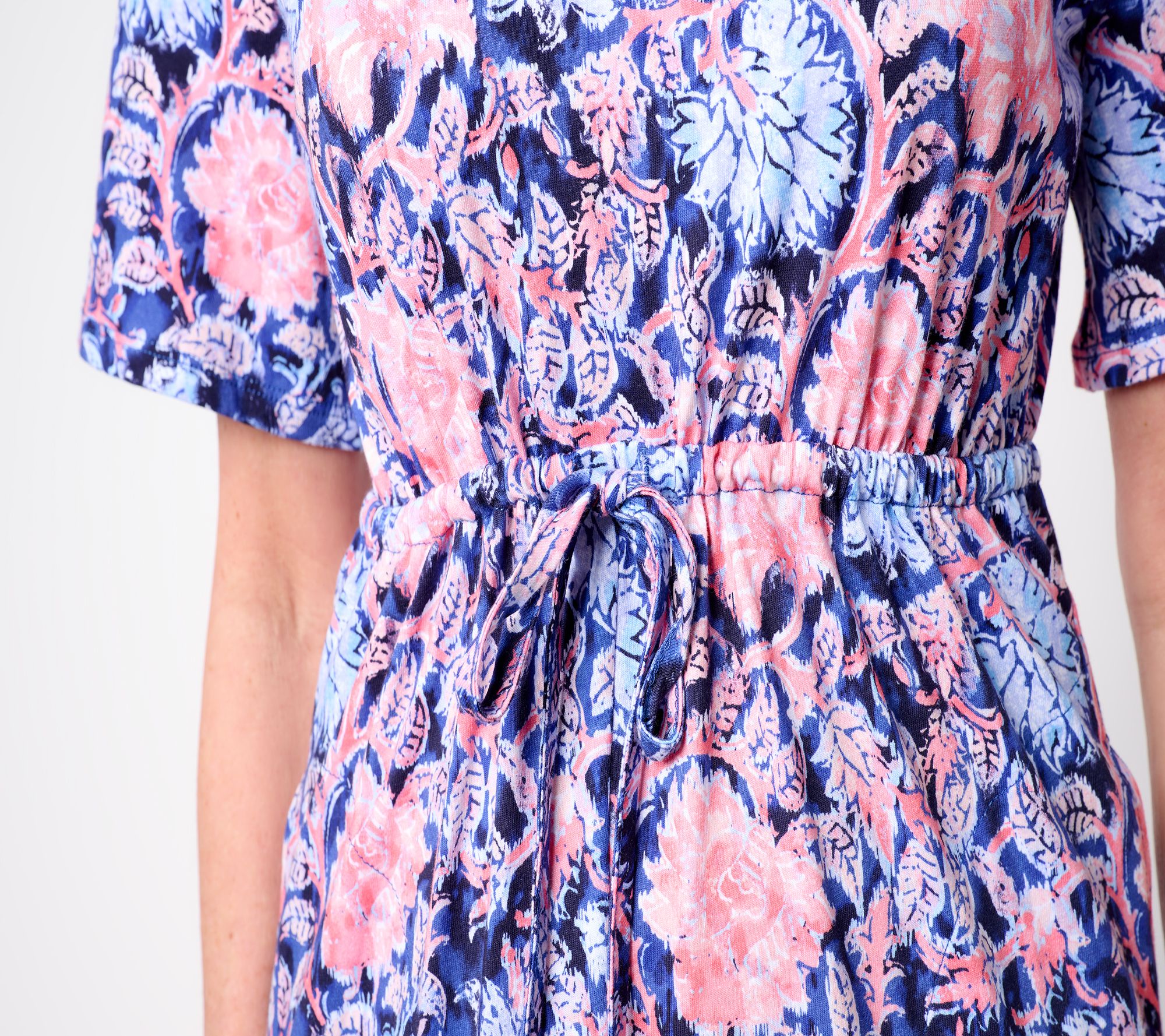 Stan Herman Heirloom Floral Cotton Jersey Maxi Dress