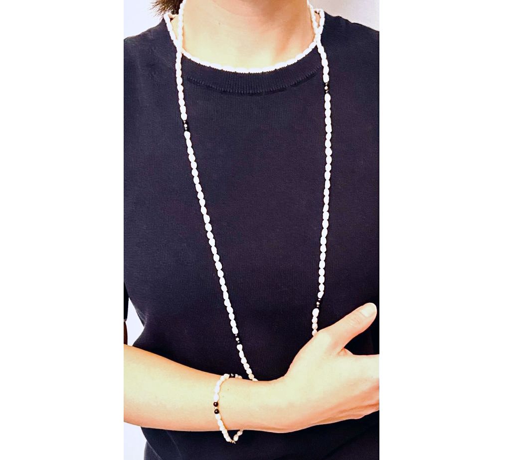 Alkeme 14K Gold Cultured Pearl & Onyx Necklace & Bracelet Set