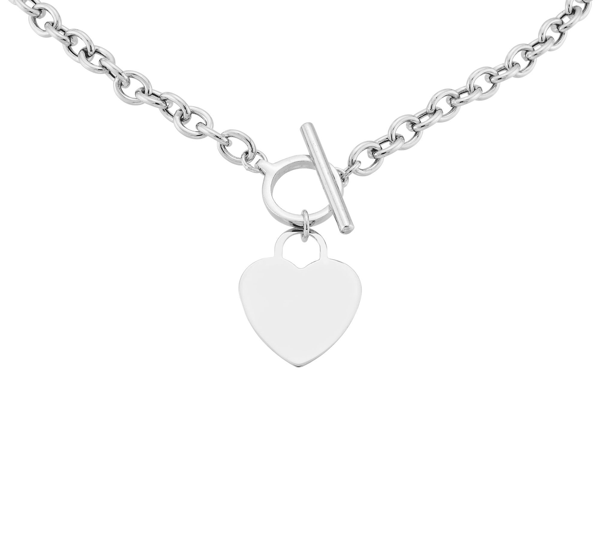 Silver Style Polished Heart Charm 20