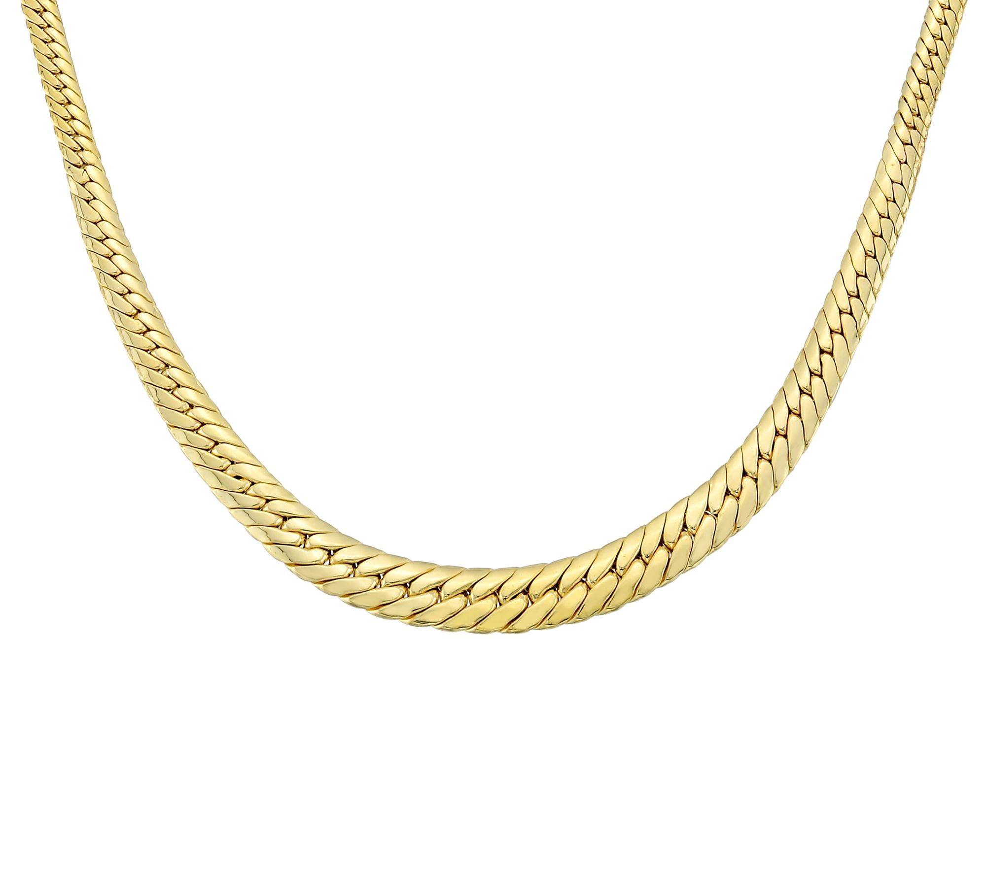 Silver Style Polished Graduated Curb Link 16