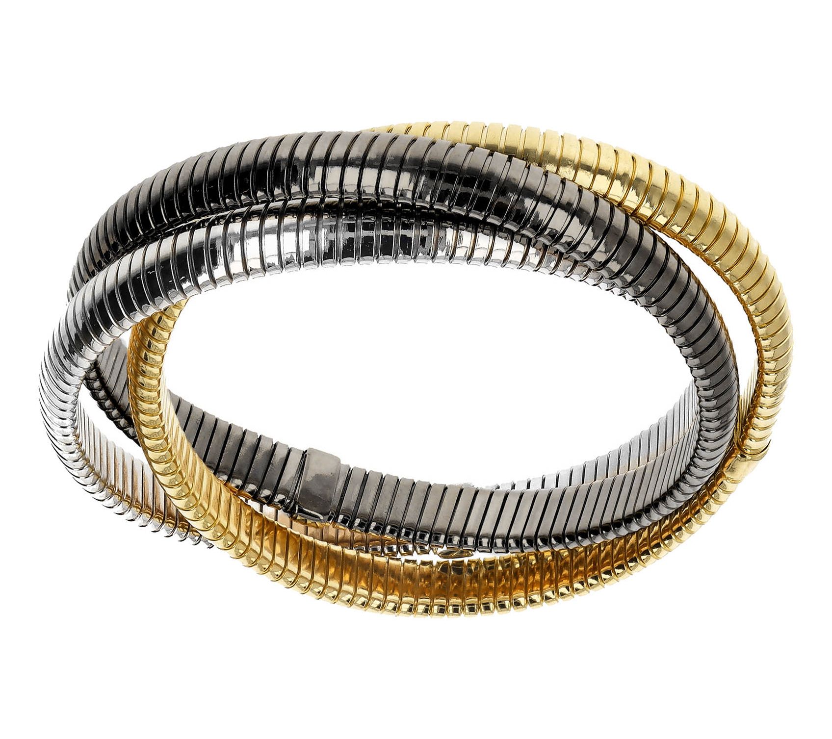 David Markstein Bronze Three Strand Slip-On Bracelet