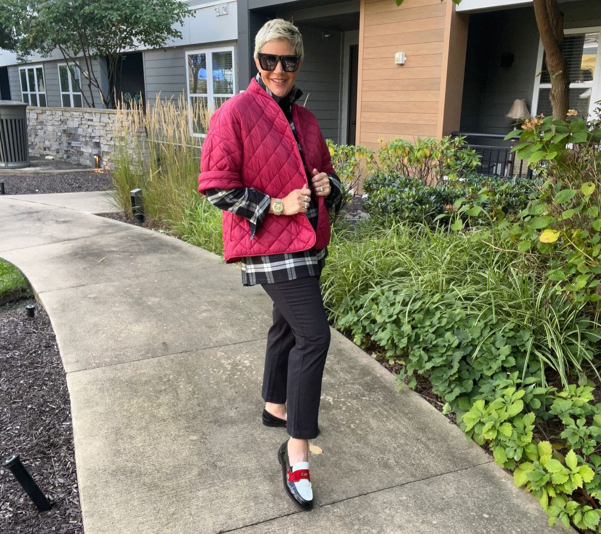 Joan Rivers Quilted 3/4-Sleeve Button Back Detailed Jacket