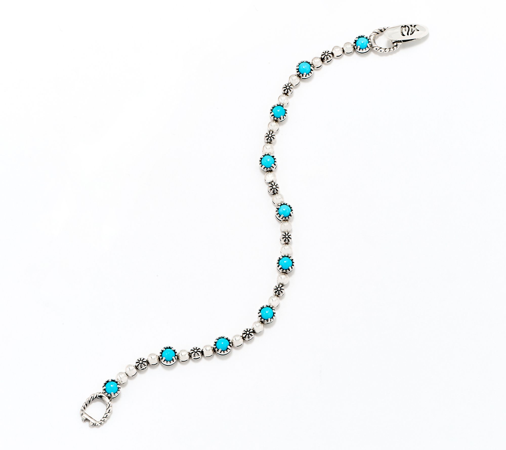 American West Sterling Silver Desert Flower Tennis Bracelet