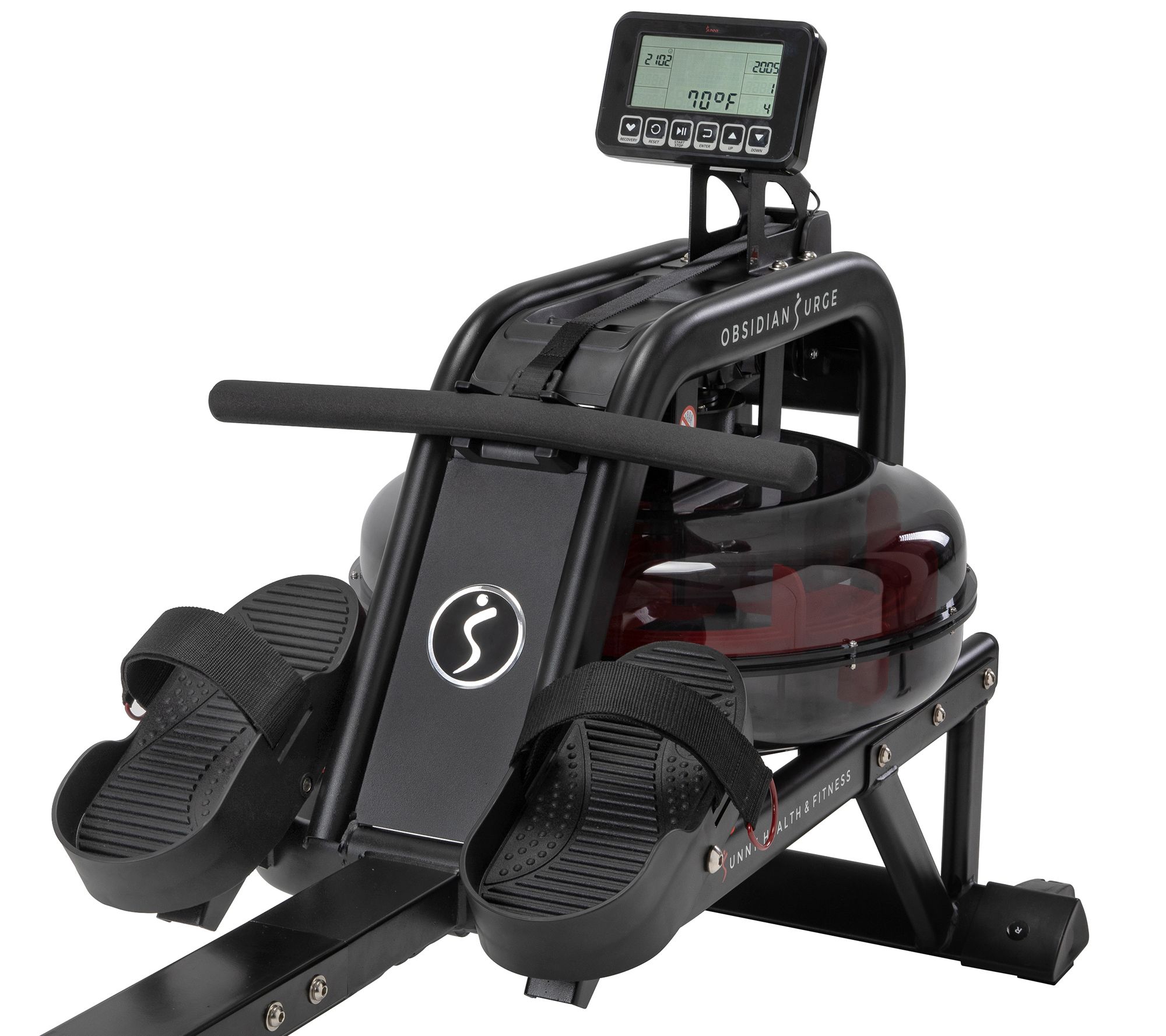 Sunny Health & Fitness Obsidian Surge Water Rower
