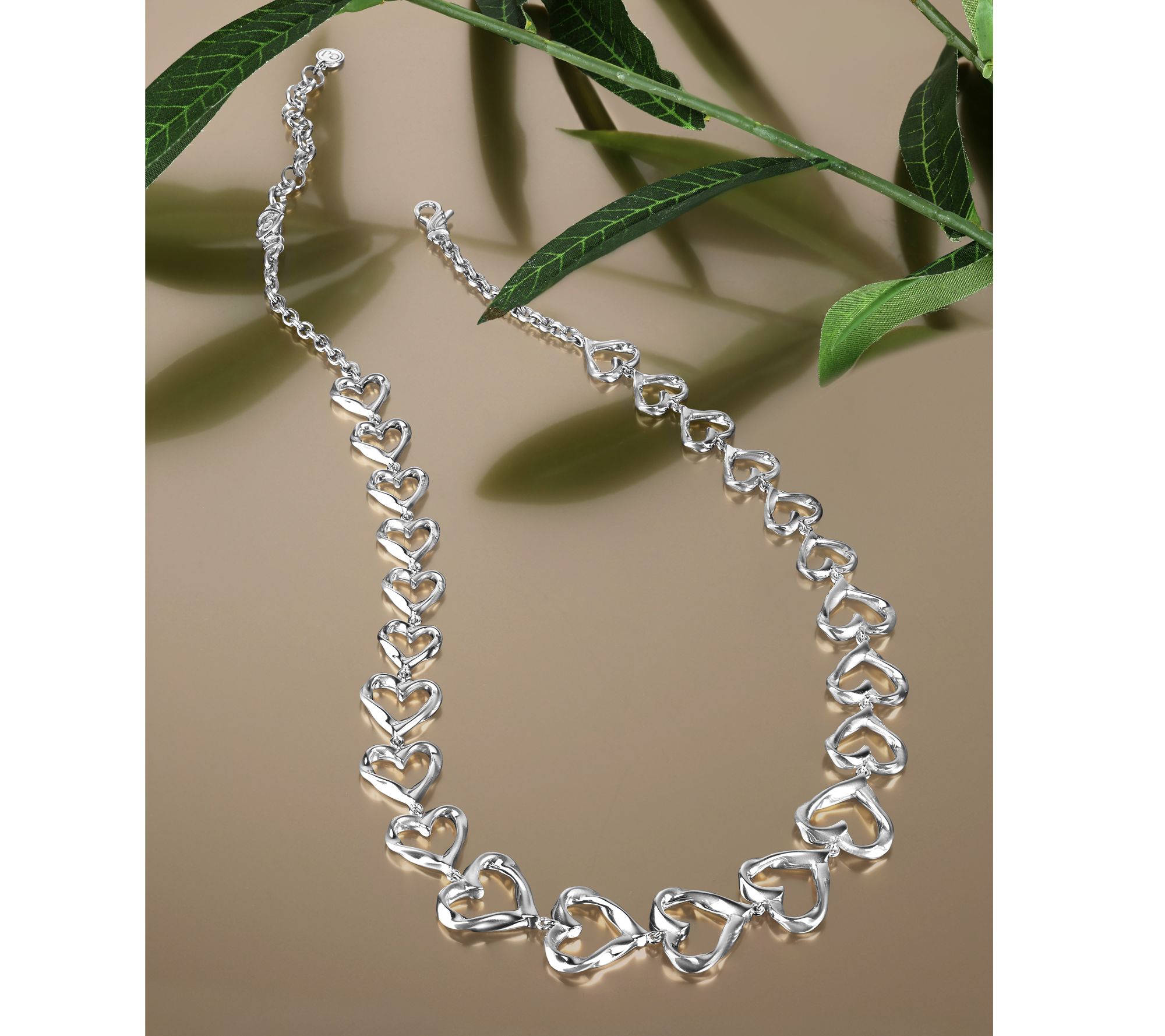 Christian James by Scott Grimes Sterling Silver Heart Link Necklace 40.5g