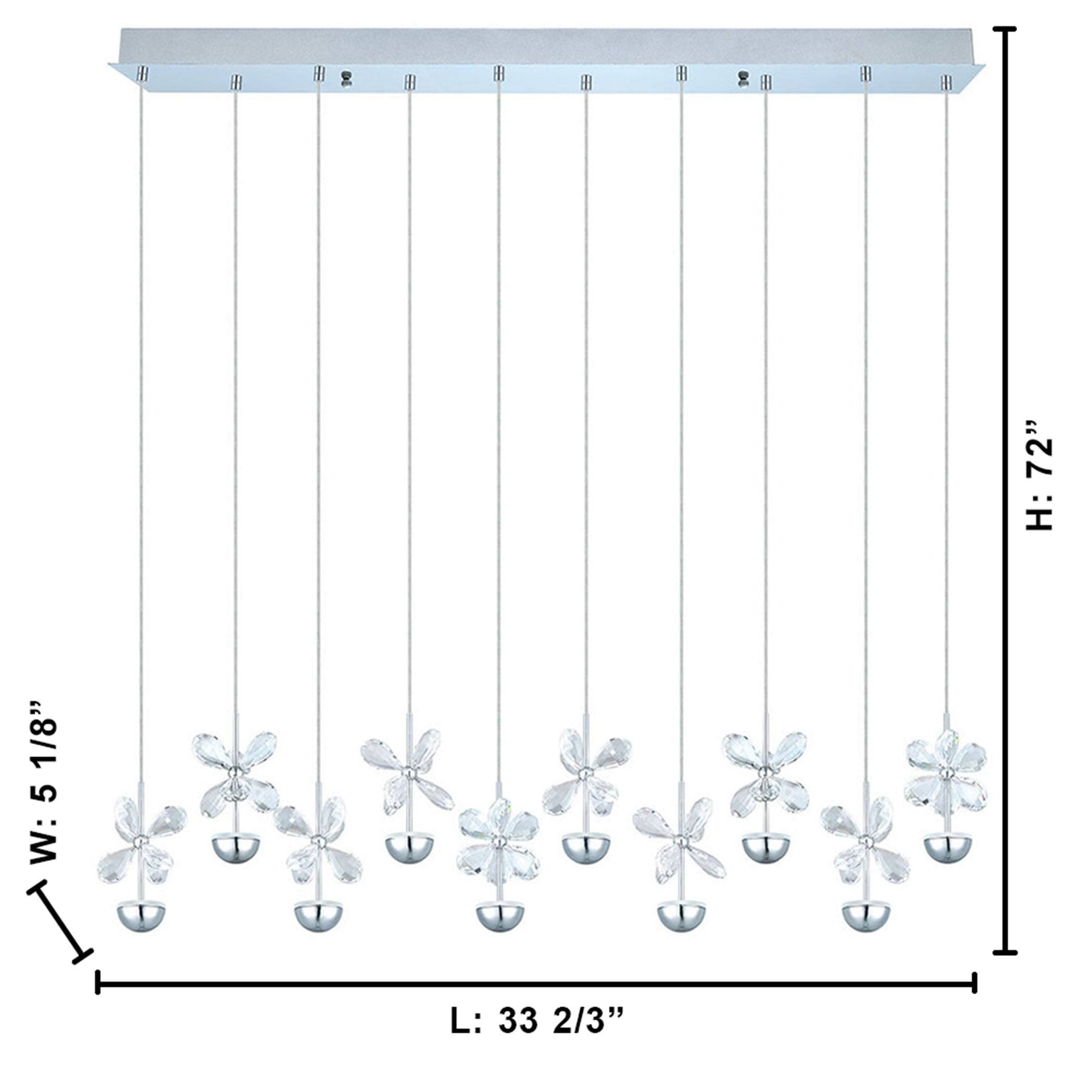 Eglo Lighting 93663A Pianopoli LED Pendant Light, Chrome