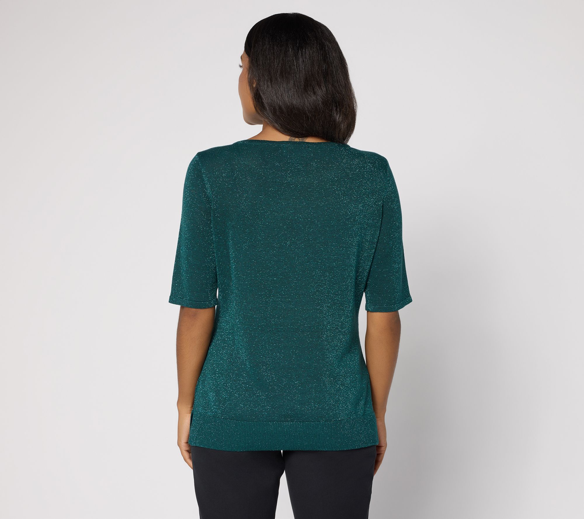 Jingle Belles by Kim Gravel Glam Lurex Layering Sweater