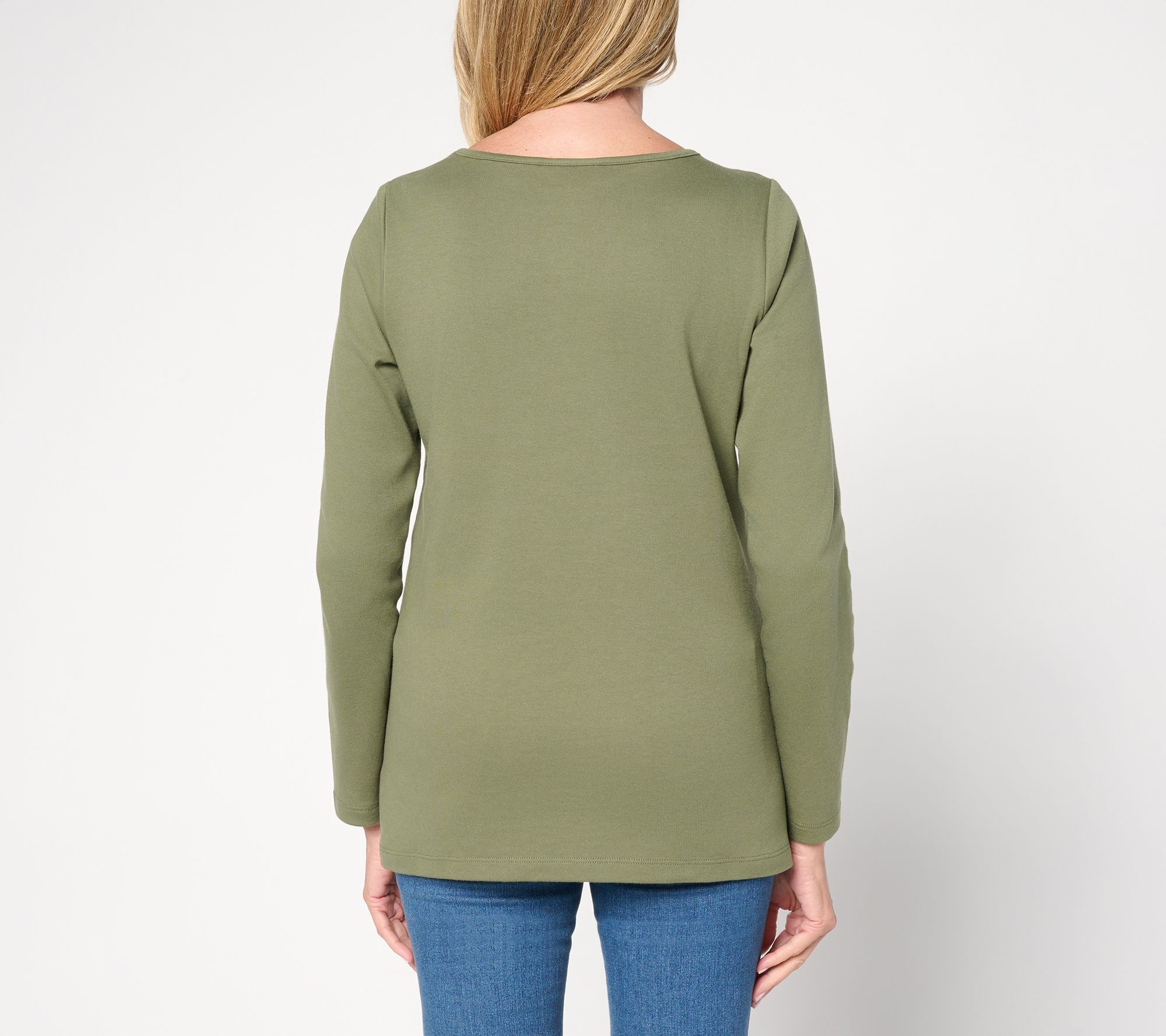 Quacker Factory Shades of Fall Bateau Neck Long Sleeves Top