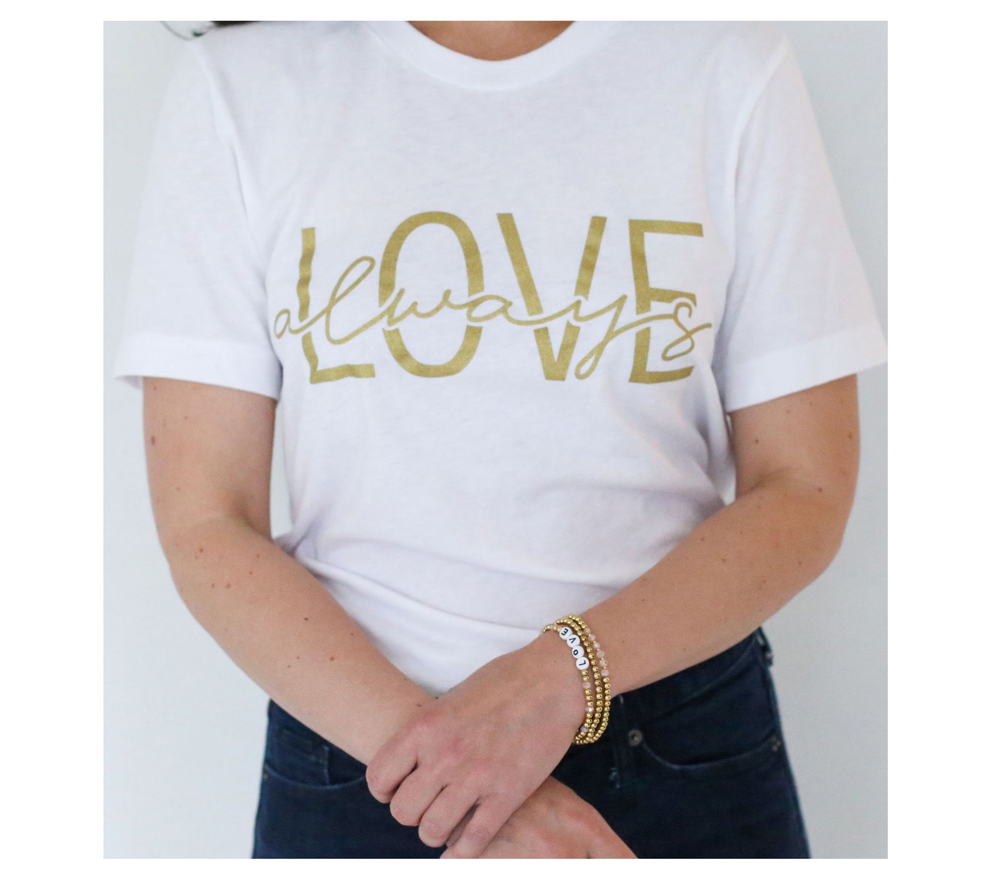 Vintage Sparrow Inspirational T-Shirt and 3pc Beaded Bracelets