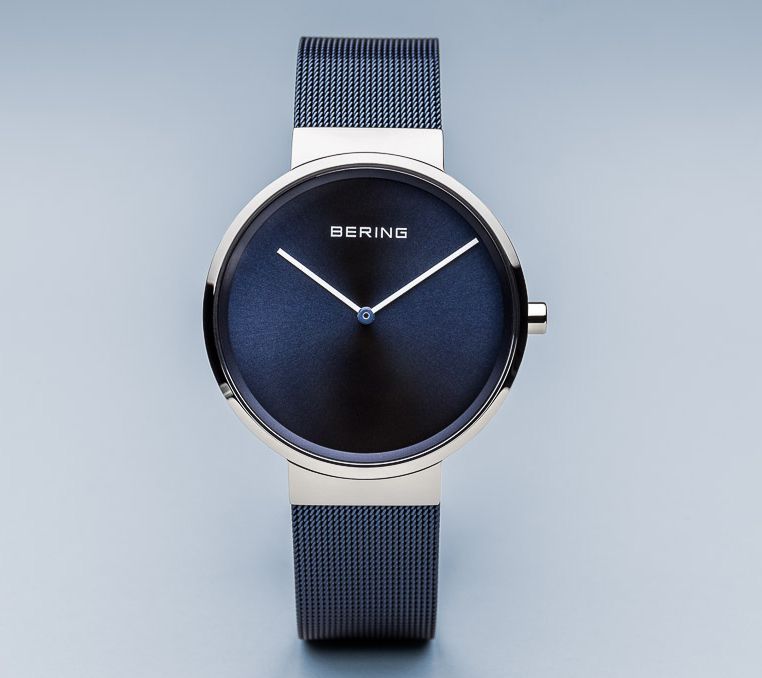 Bering Unisex Blue Stainless Milanese BraceletWatch