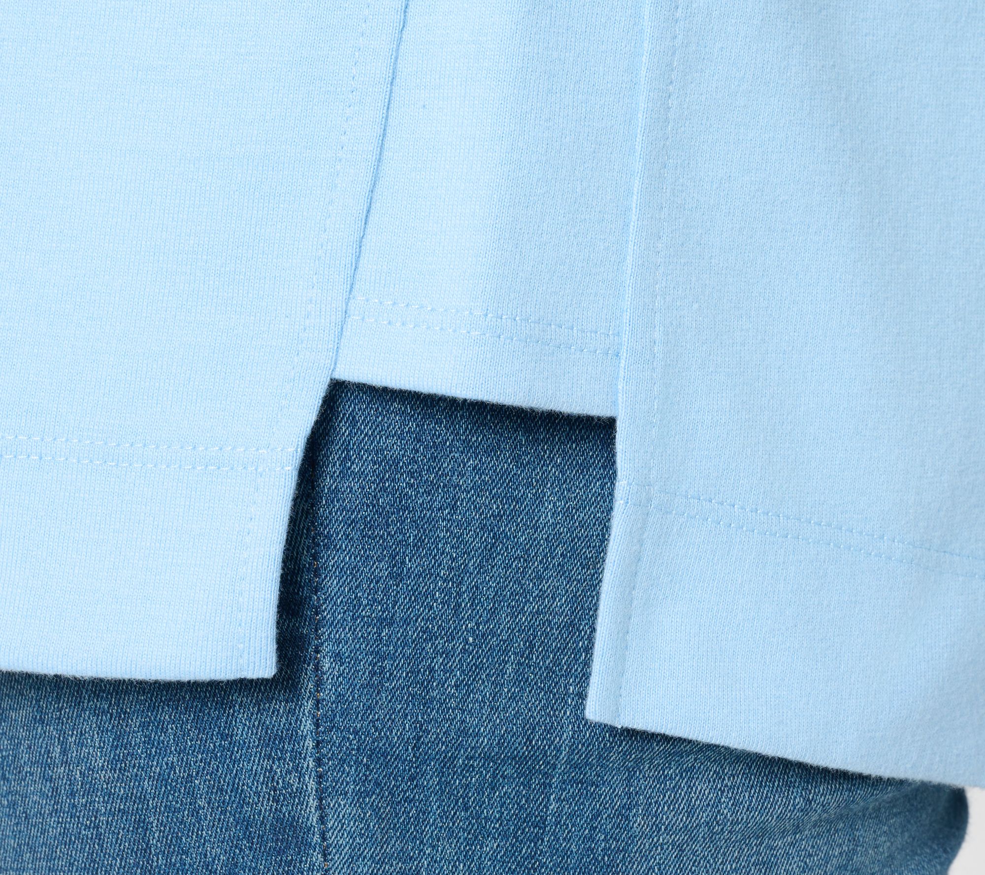 Denim & Co. Essentials Regular 100% Cotton Jersey Tunic