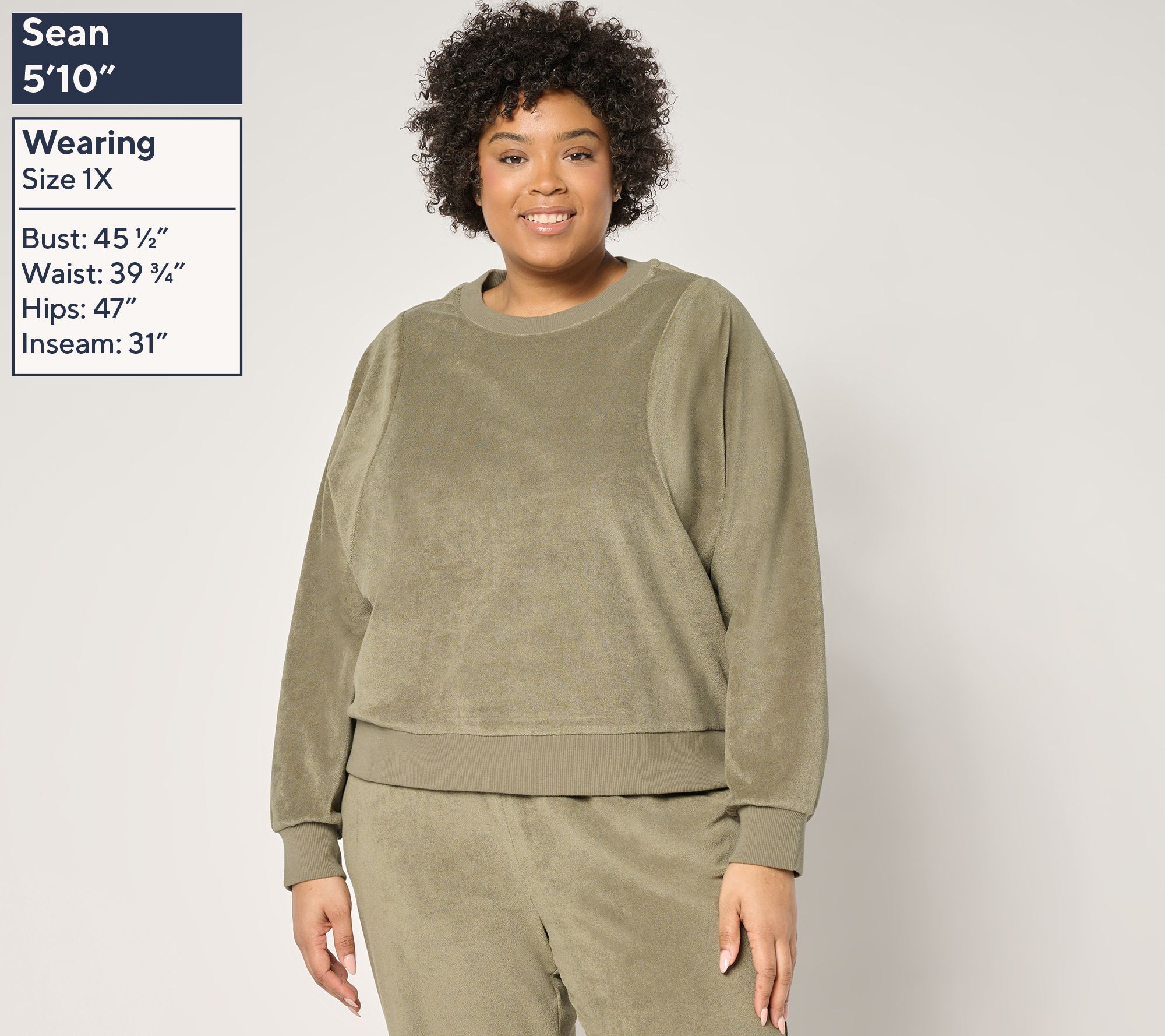 Martha Stewart Signature Knit Raglan Sleeve Sweatshirt