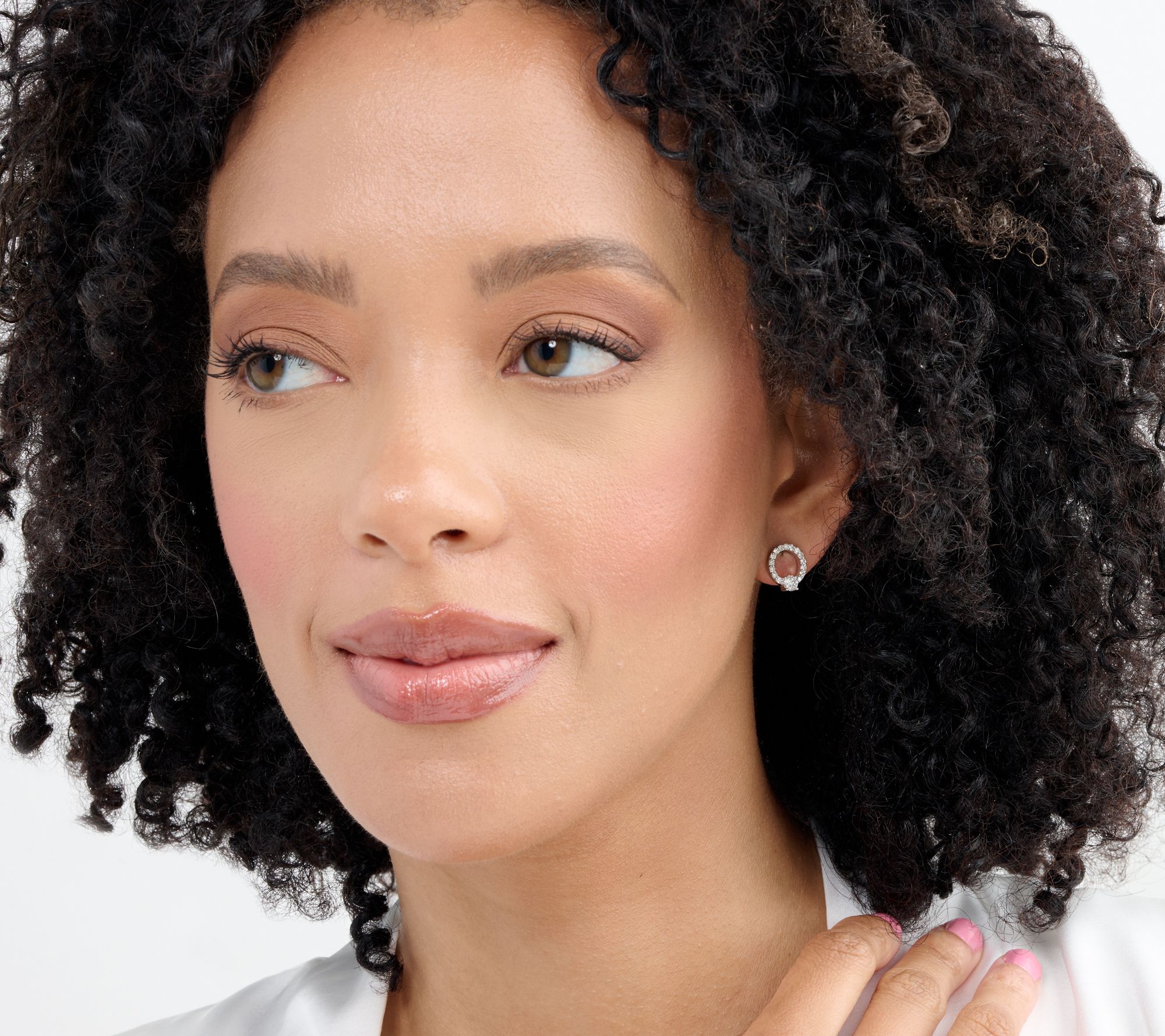 Affinity Diamonds Round Statement Earrings, .75cttw, 14K