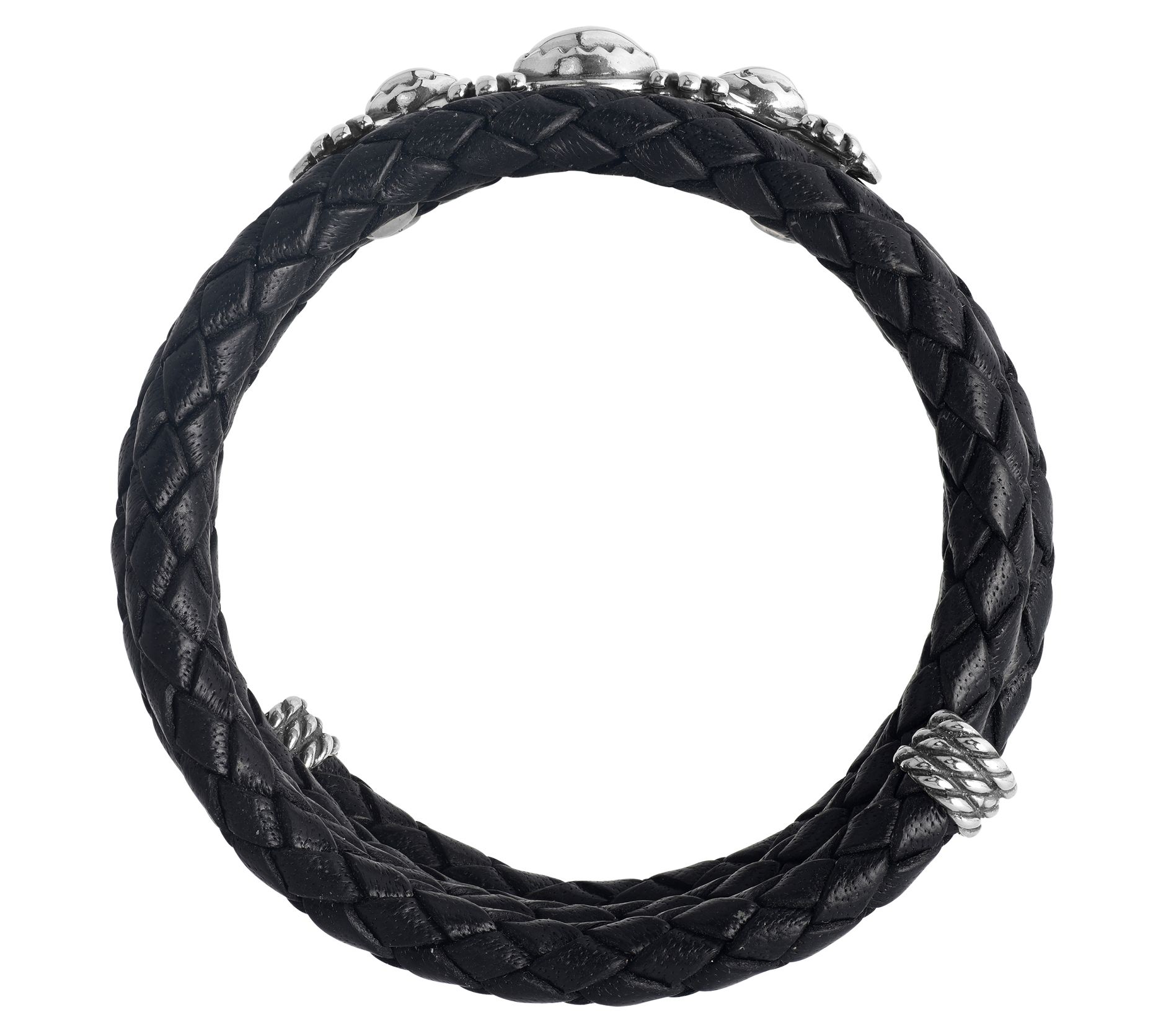 American West Sterling Classics Leather Coil Wrap Bracelet