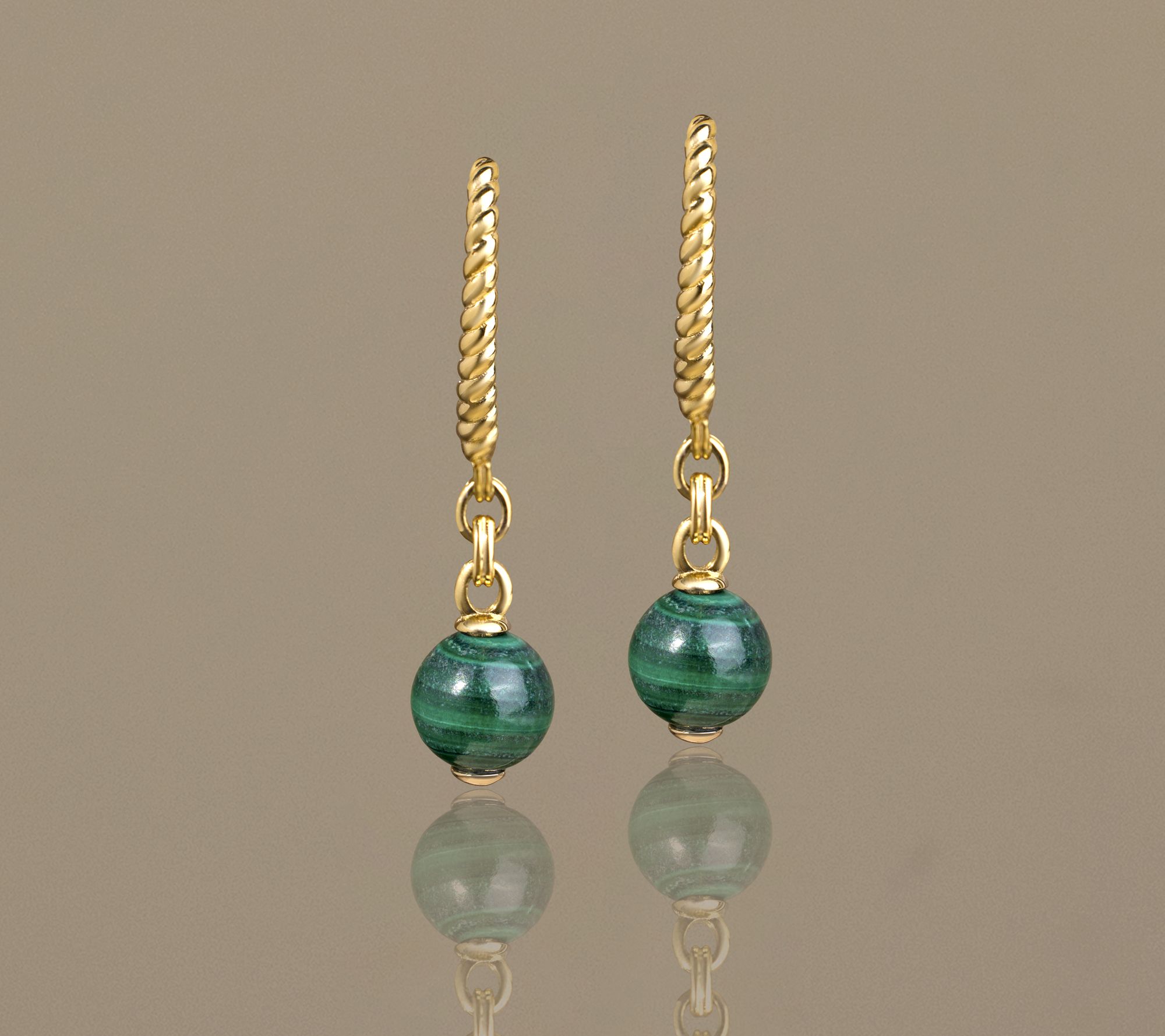 Christian James Sterling Silver Gemstone Bead Earrings