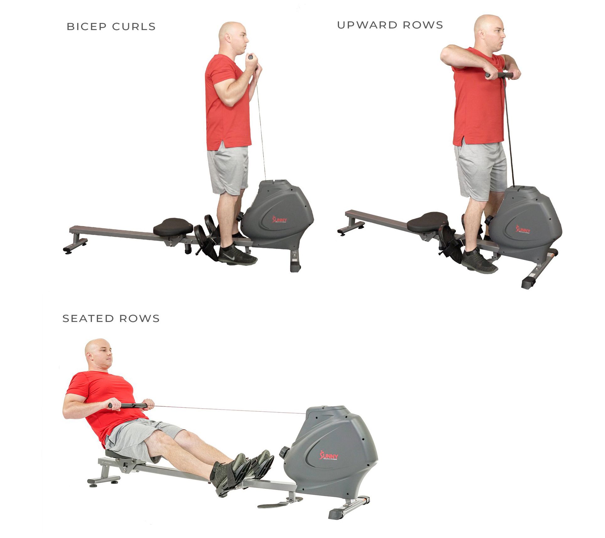 Sunny Health Fitness Multifunction Rowing Machine SF-RW5941