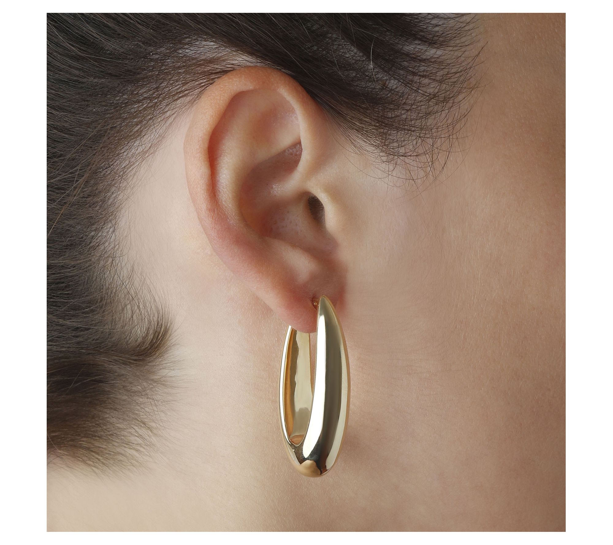 Alberto Milani Polished Electroformed Hoop Earrings, 14K Gold