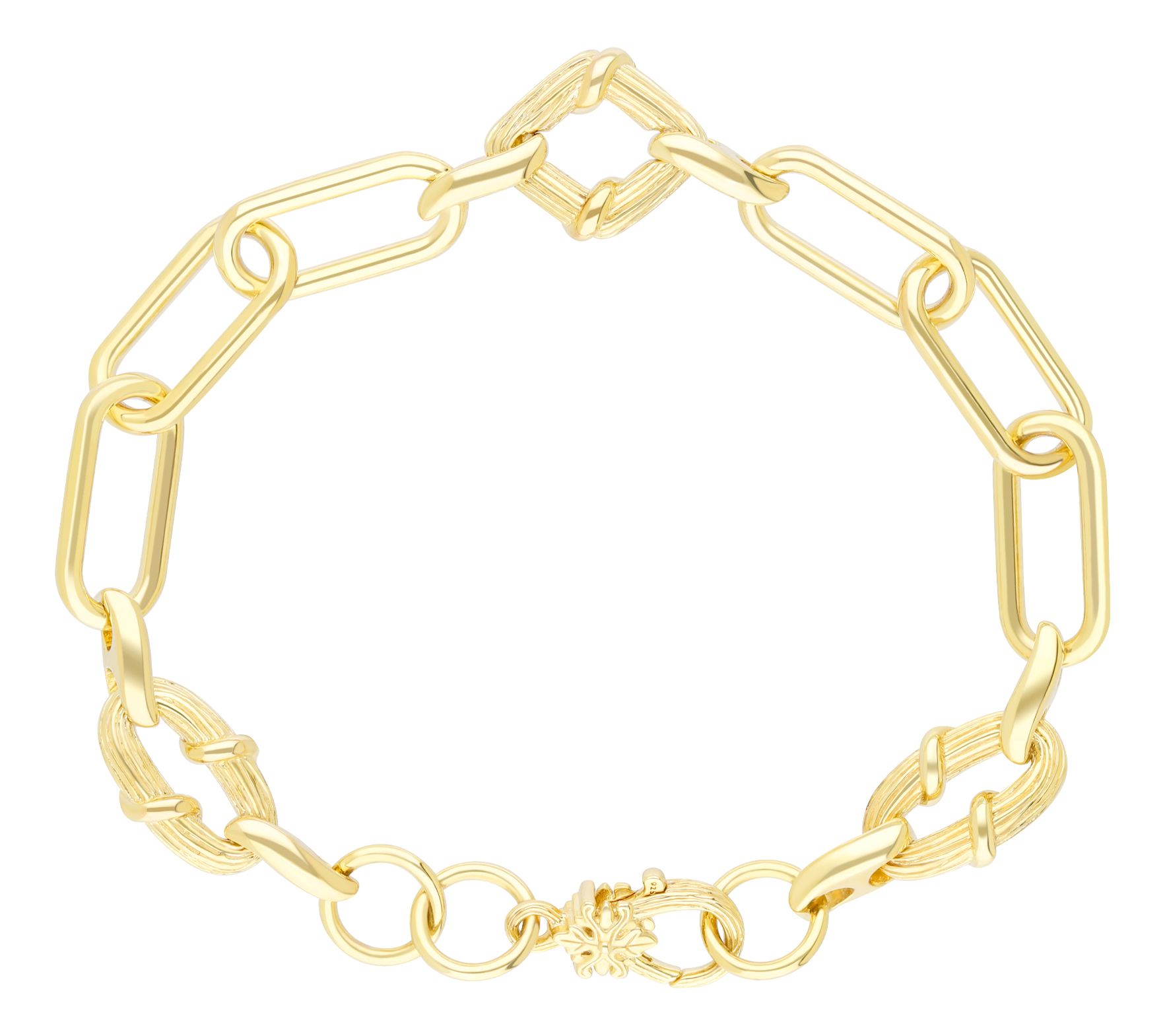 Ariva 18K Gold Clad Isla Paperclip Link Bracelet