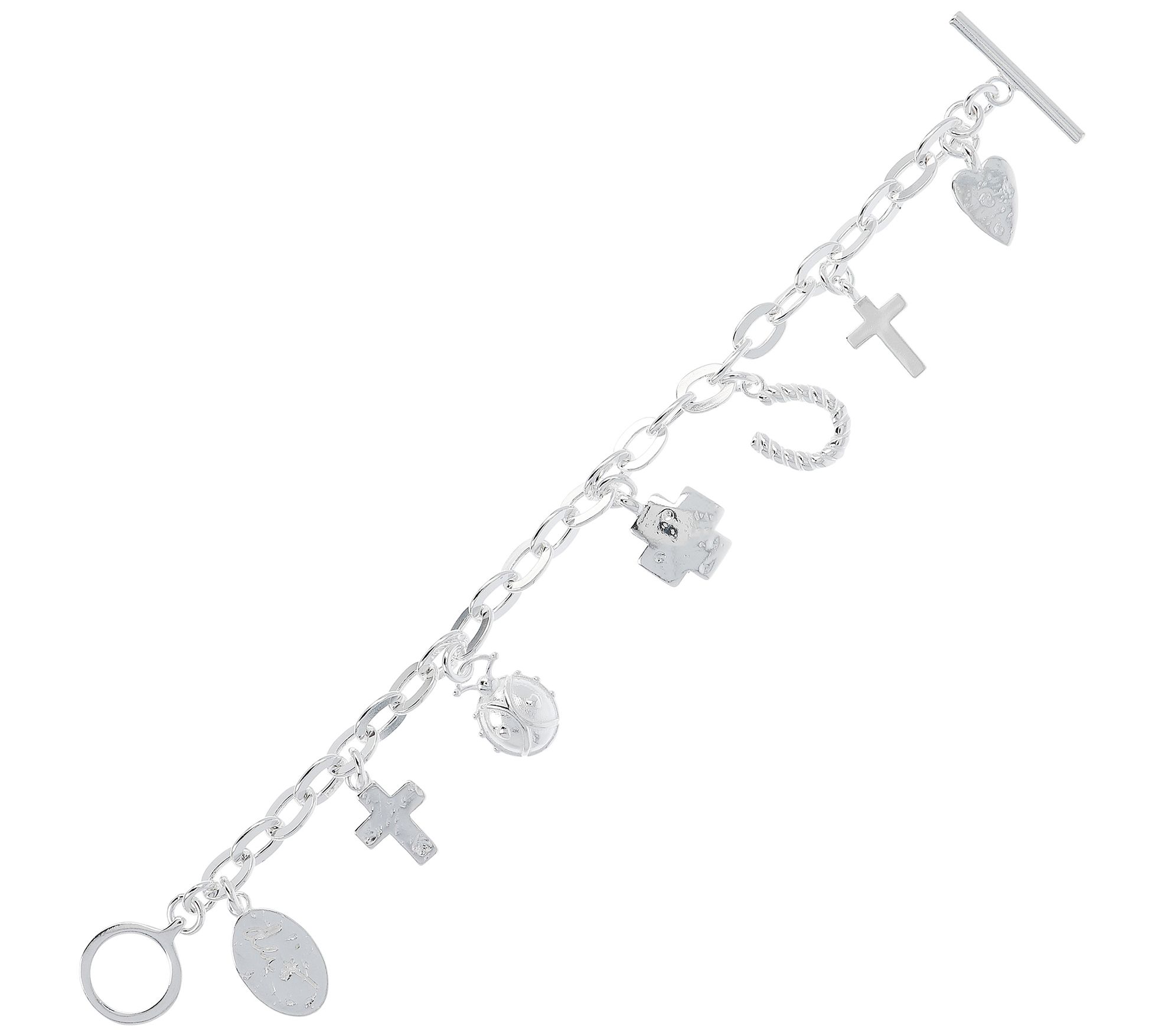 Shawn's Sterling Silver Charms of Courage Bracelet