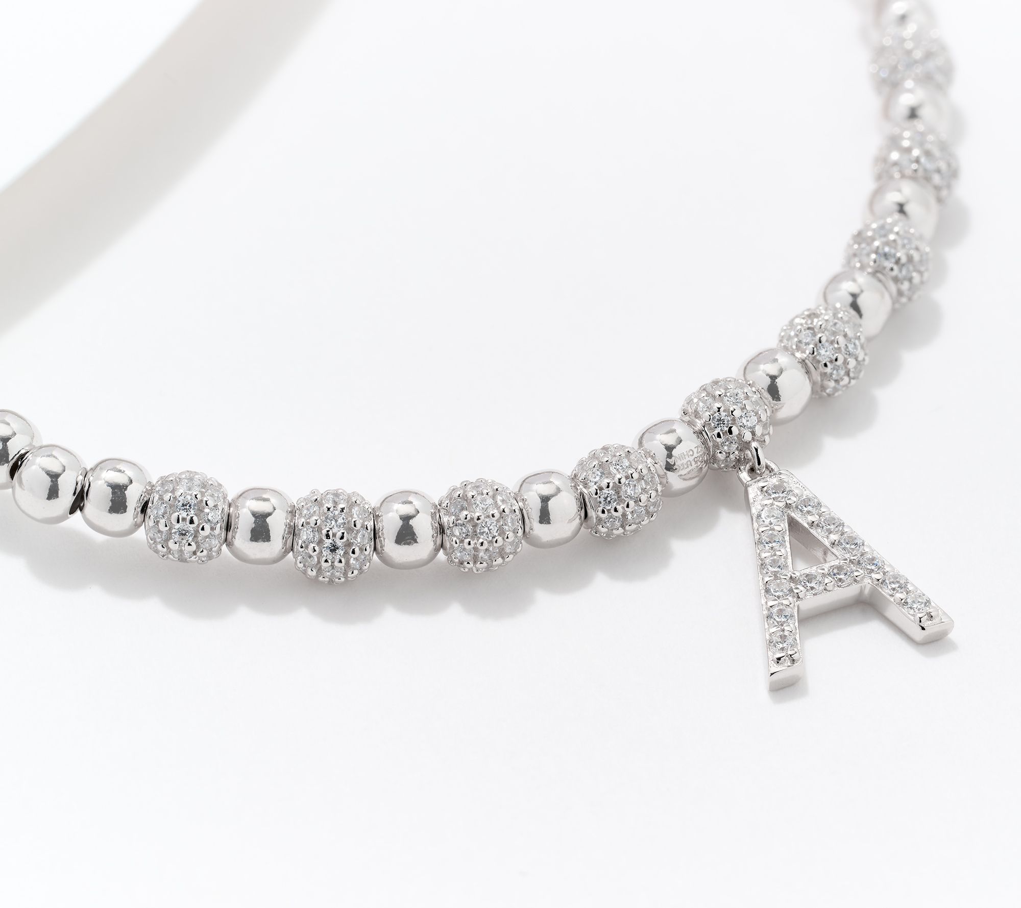 Diamonique x Kathy Levine Name Fame Bracelet, Sterling Silver