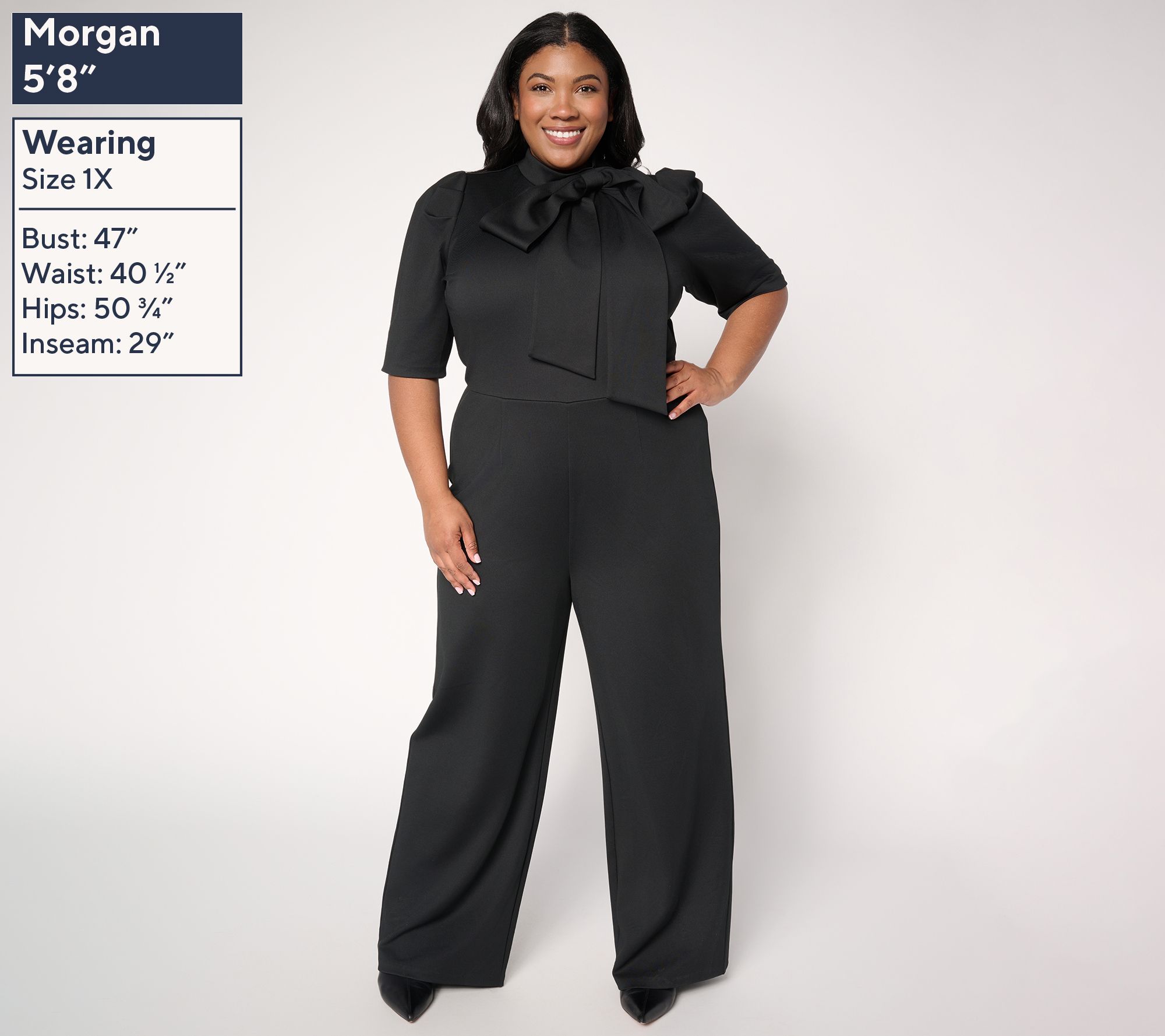 Studio Park x Sandra Bennett Petite Bow Detail Jumpsuit