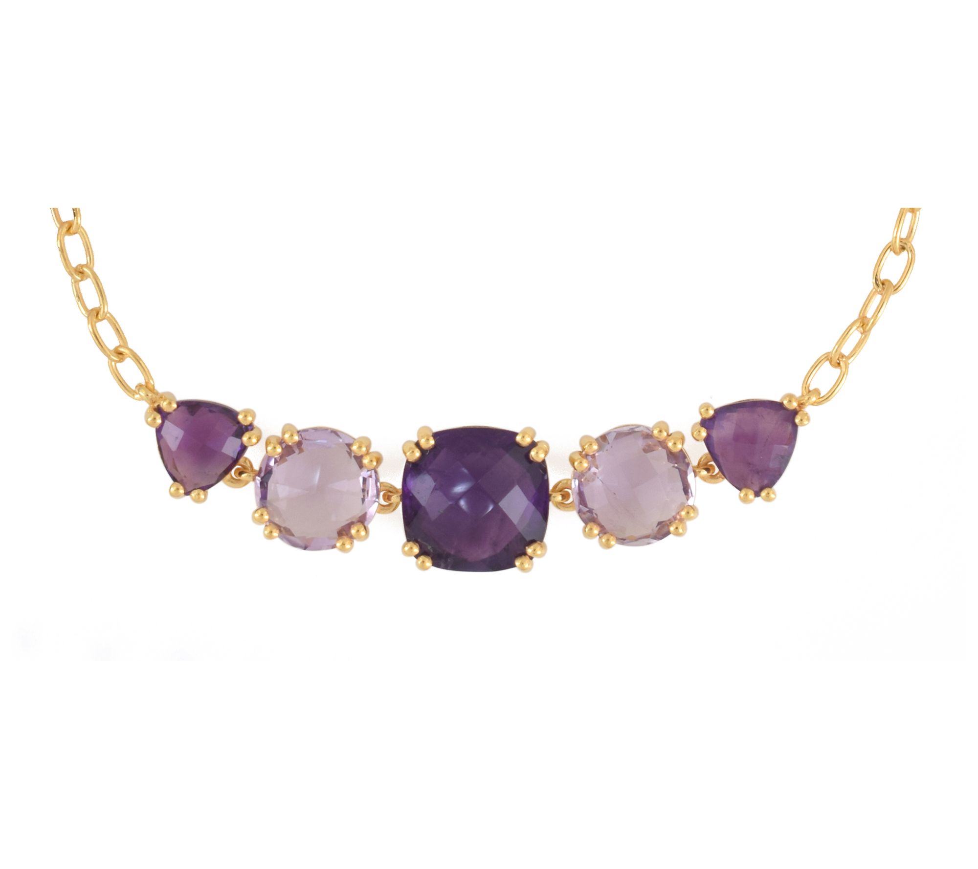 Affinity Gems Amethyst & Rose De France Bracelet, 14K Plated