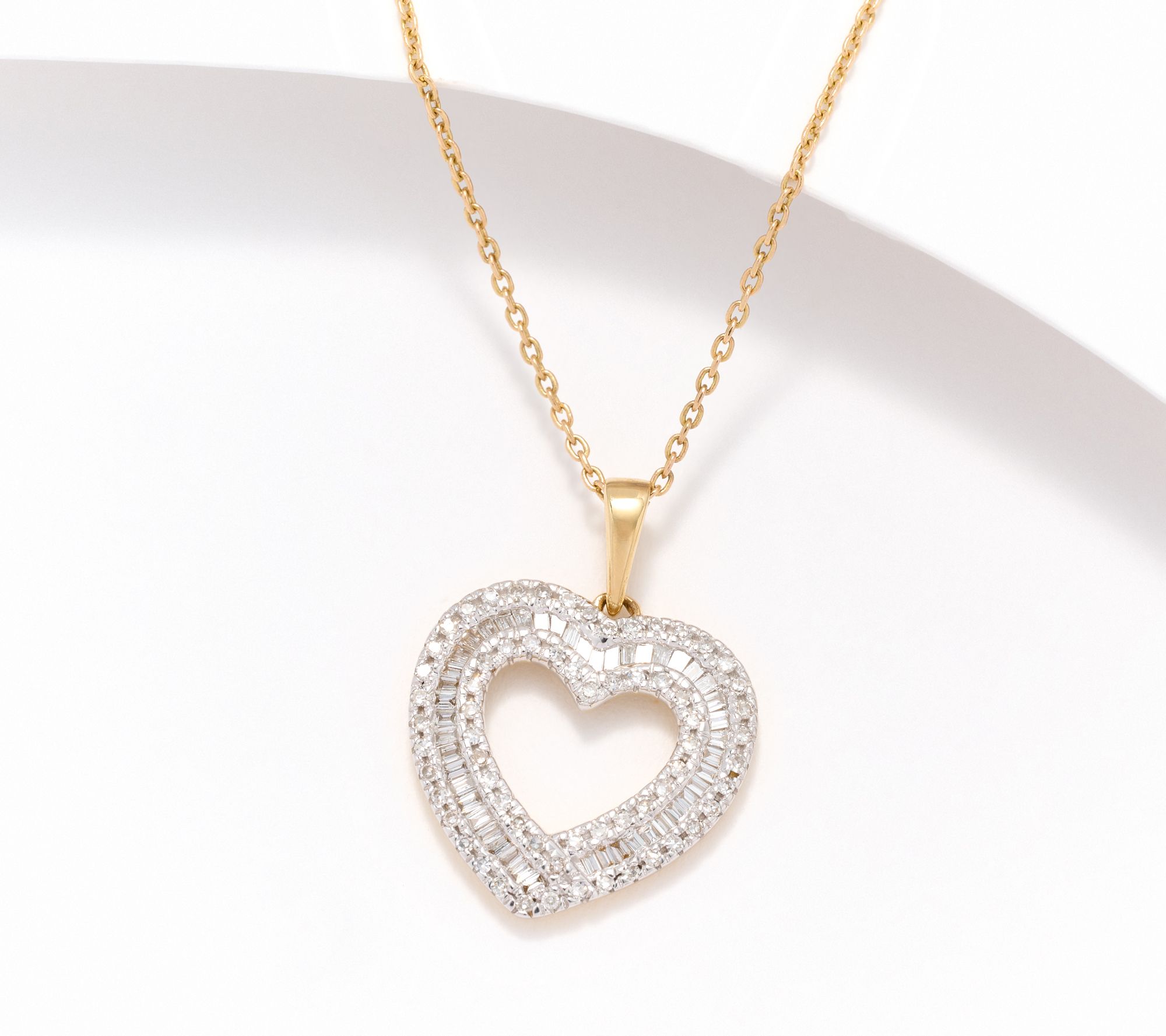 Affinity Diamonds 0.25cttw Mixed Cut Heart 18