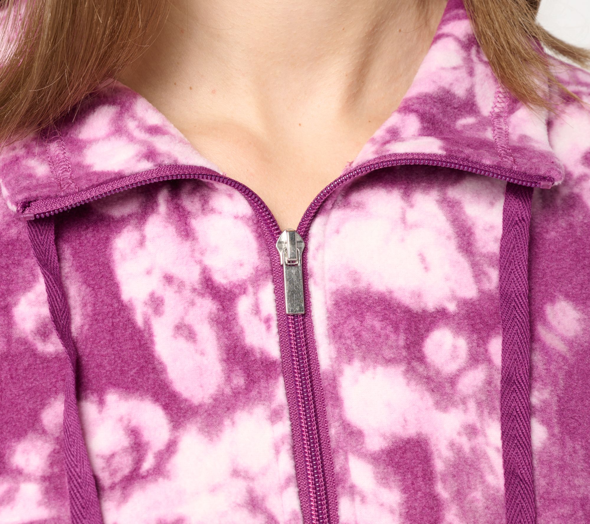 Stan Herman Champagne Fleece Zip Neck Lounger